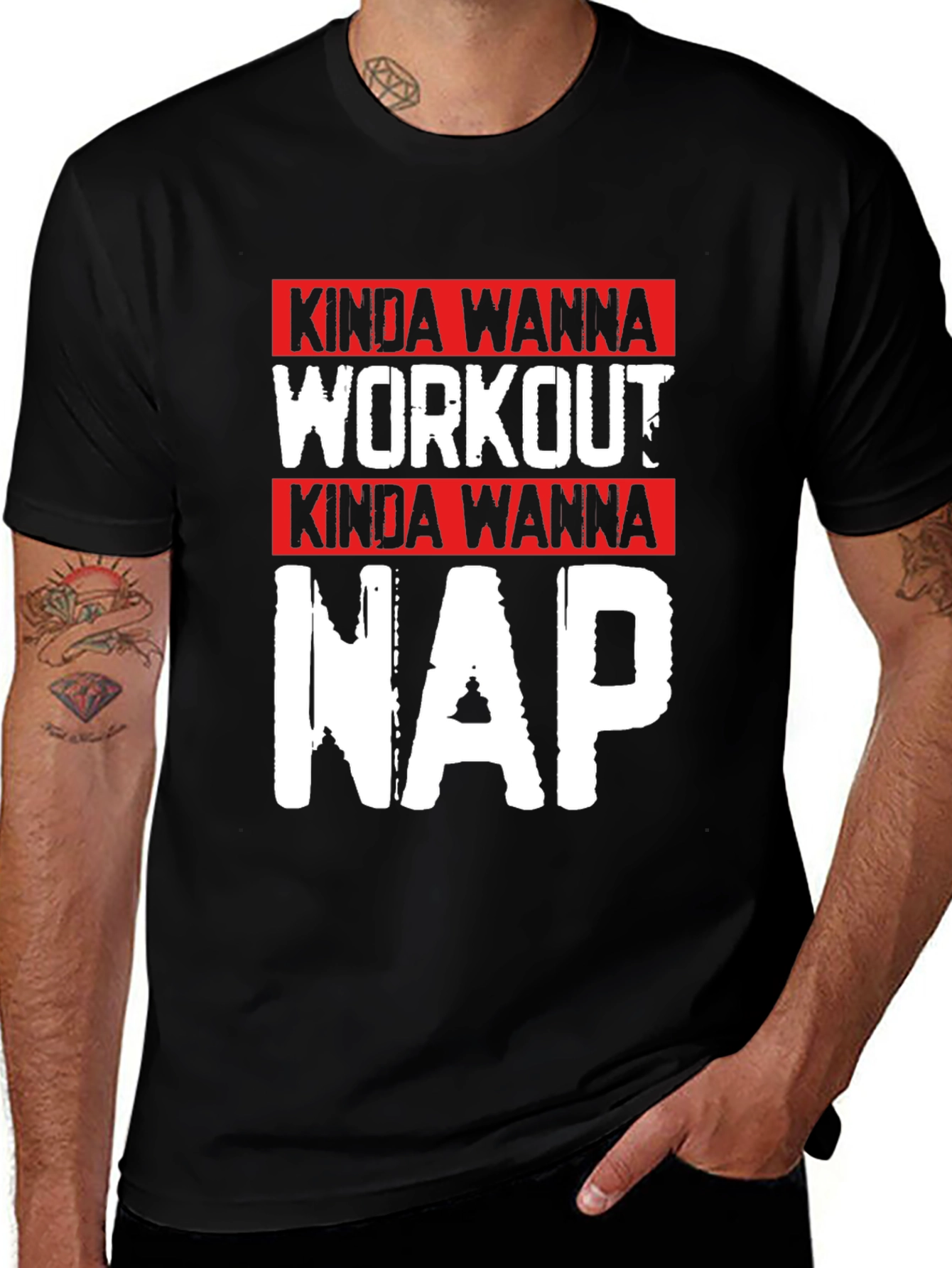 Variant 27 of Workout Nap Graphic Tee - Funny Gym Shirt