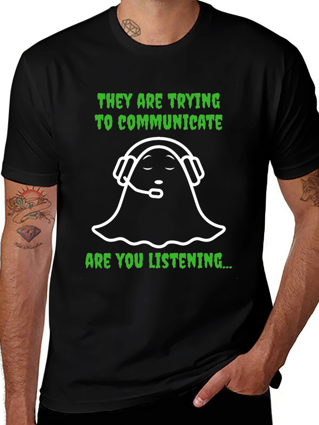 Variant 18 of Ghost Communicating T-Shirt