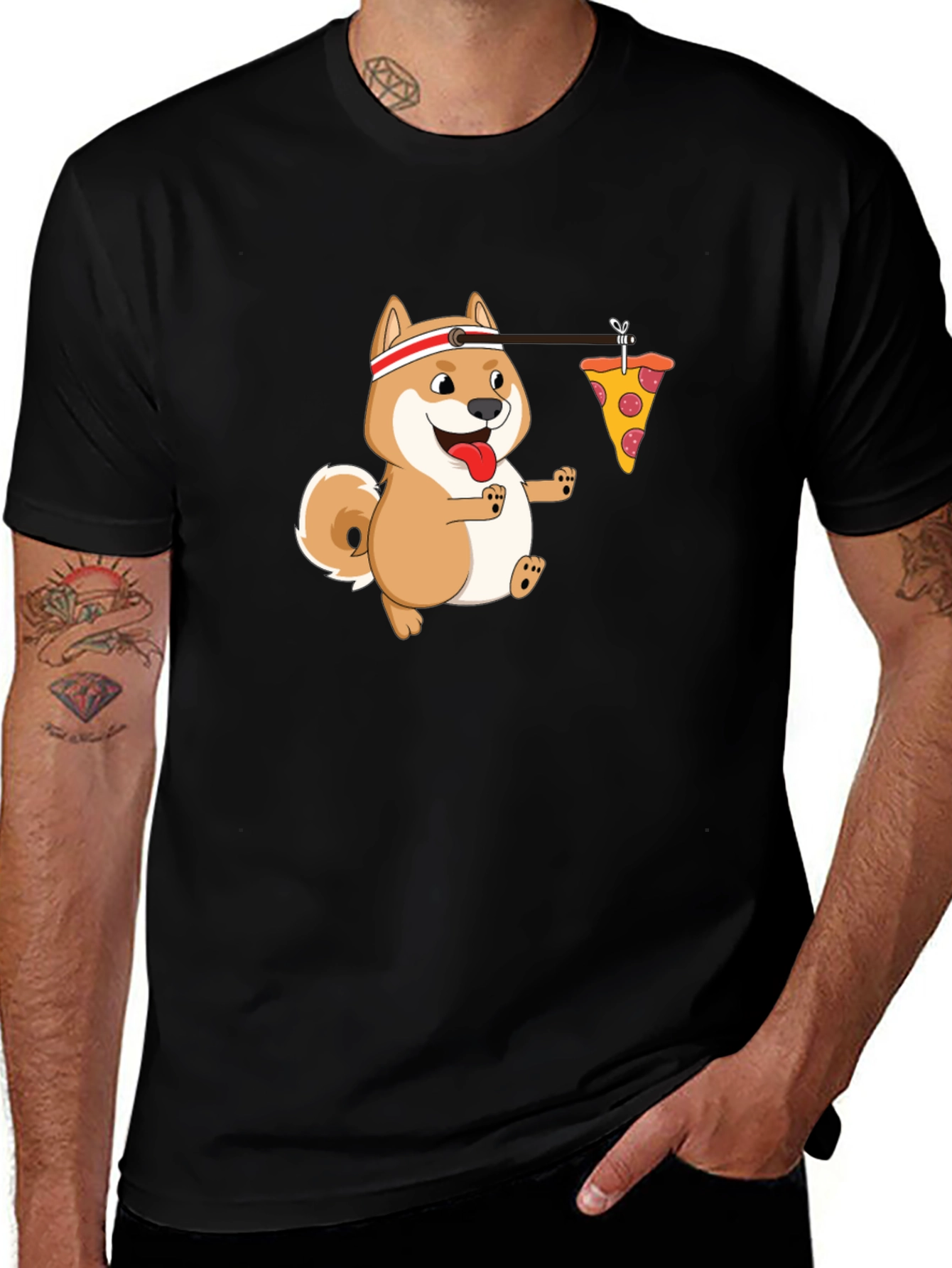 Variant 27 of Funny Shiba Pizza Run T-Shirt
