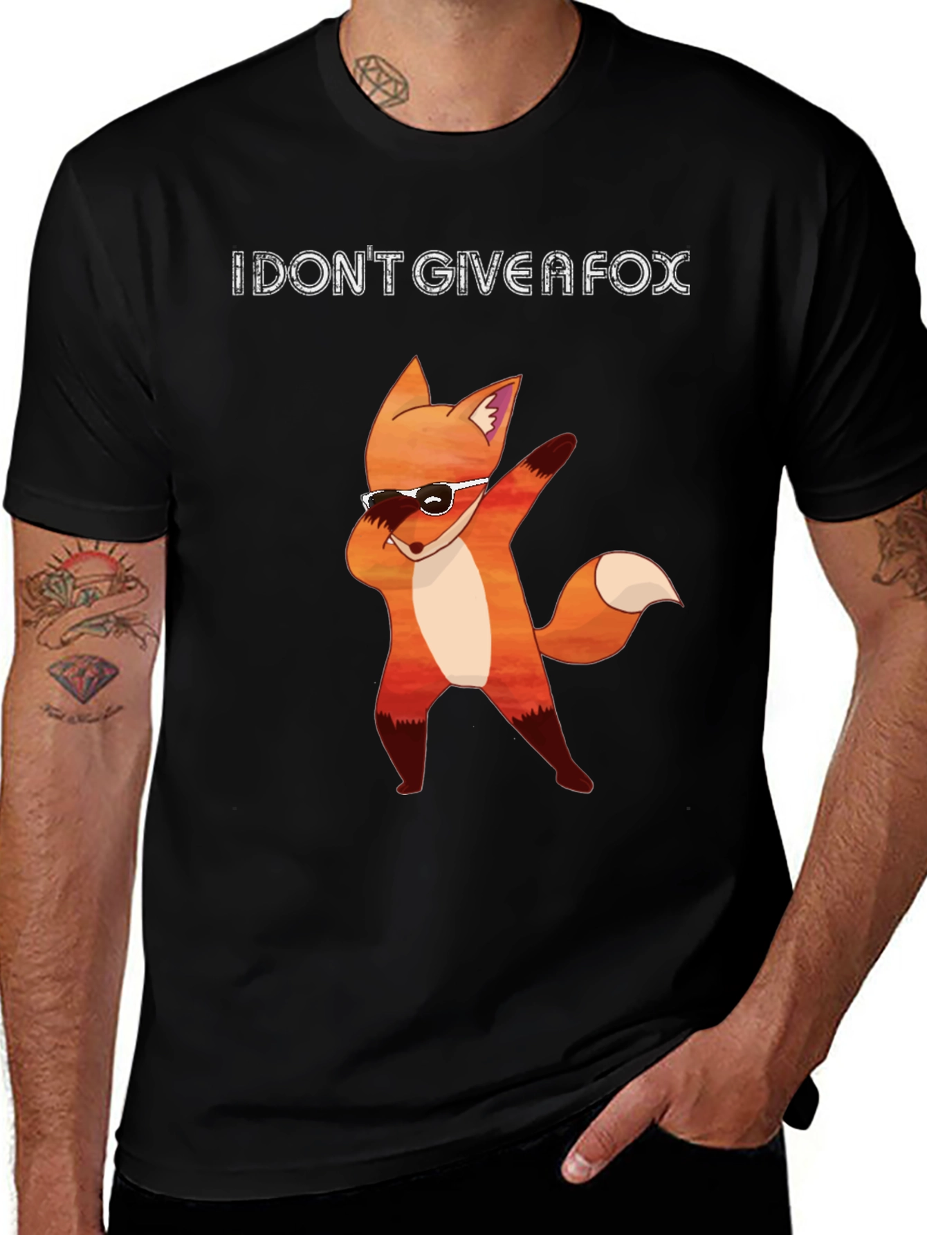 Variant 3 of I Don't Give a Fox T-Shirt - Dabbing Fox Design