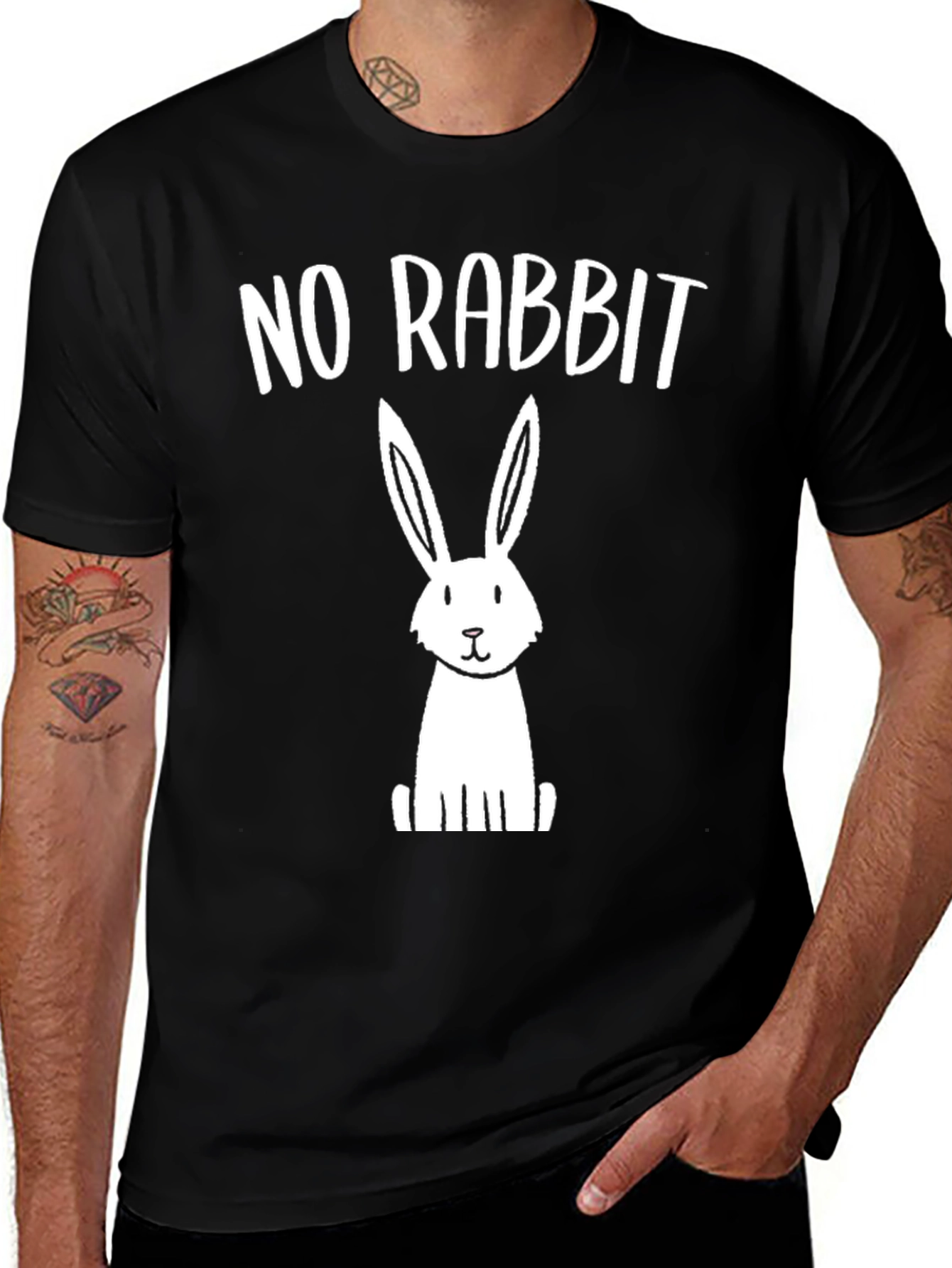 Variant 12 of No Rabbit Funny Graphic T-Shirt
