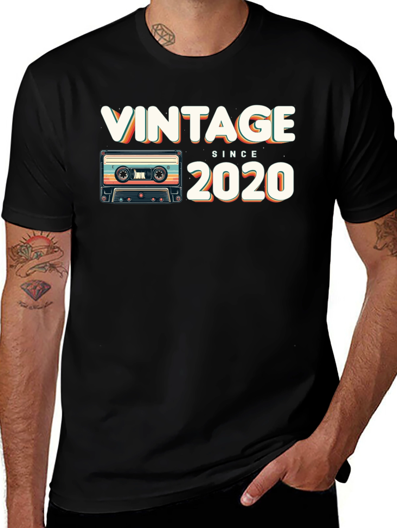 Variant 22 of Vintage Since 2020 Cassette Tape Graphic T-Shirt
