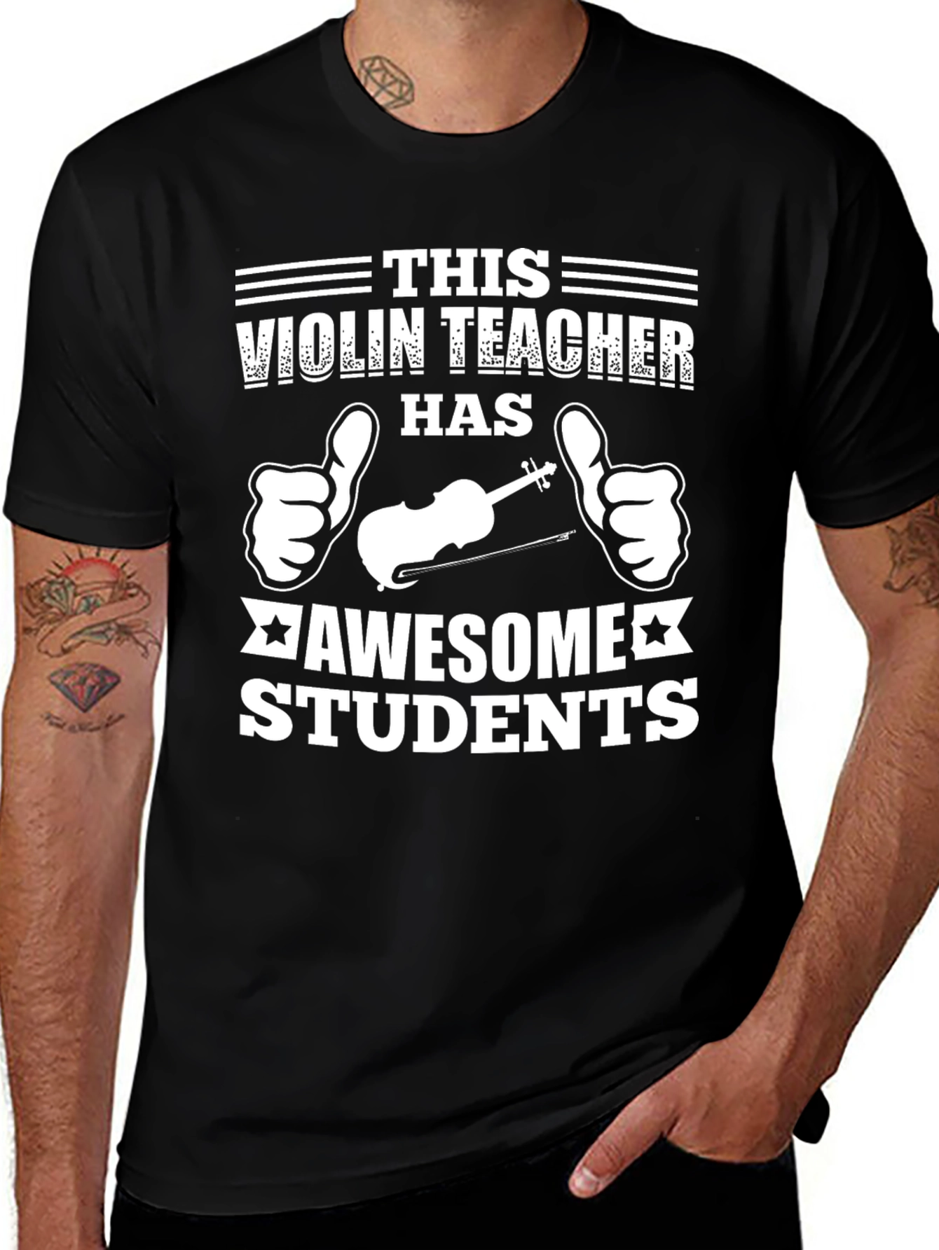 Variant 23 of Violin Teacher Awesome Students Graphic T-Shirt