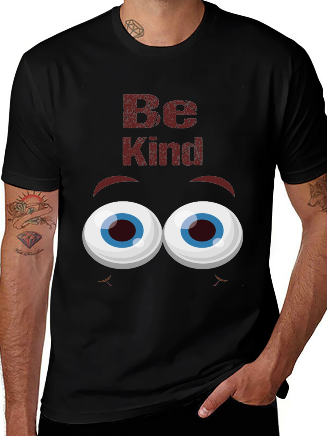 Variant 6 of Be Kind Eyes Graphic Tee -  Comfortable Cotton T-Shirt
