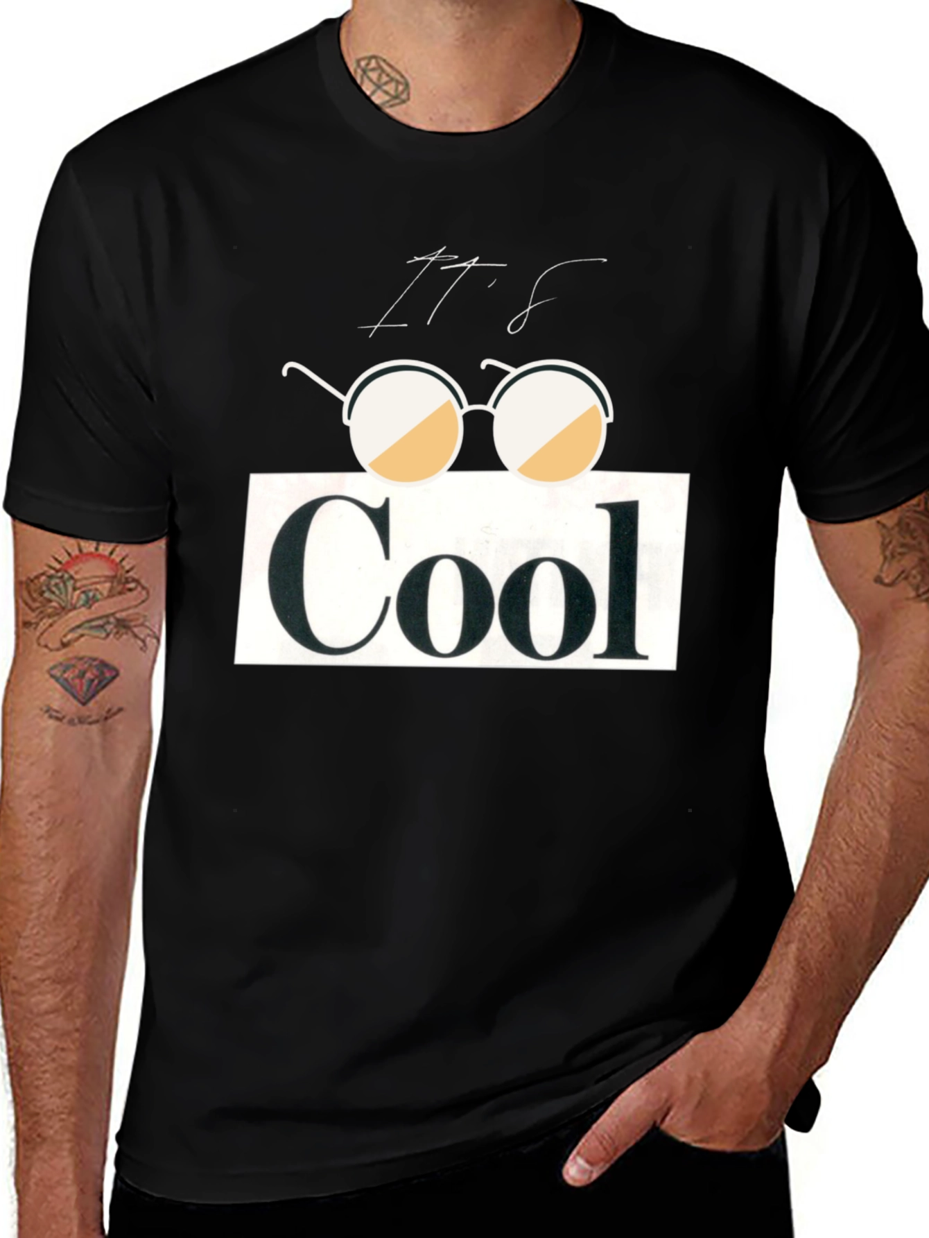 Variant 11 of It's Cool Graphic Tee - Stylish Black T-Shirt