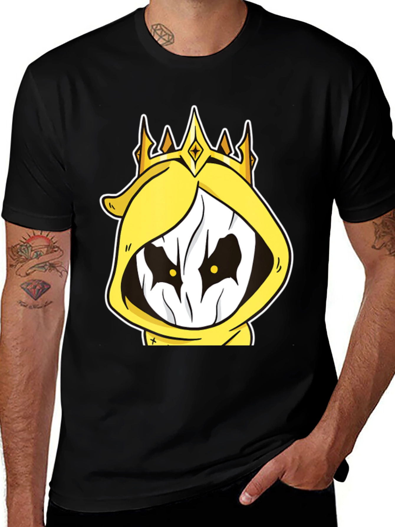 Variant 29 of King Cartoon Graphic T-Shirt - Black