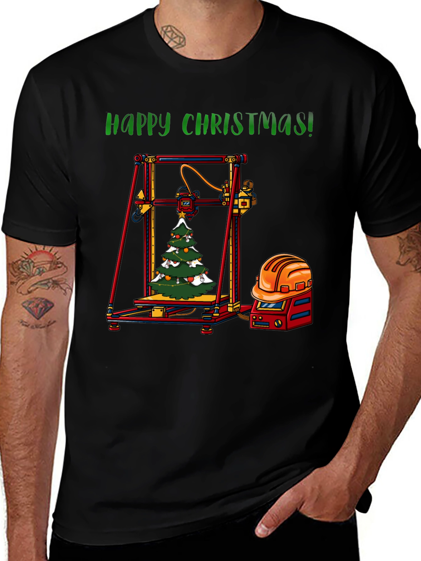 Engineer Christmas 3D Printer T-Shirt