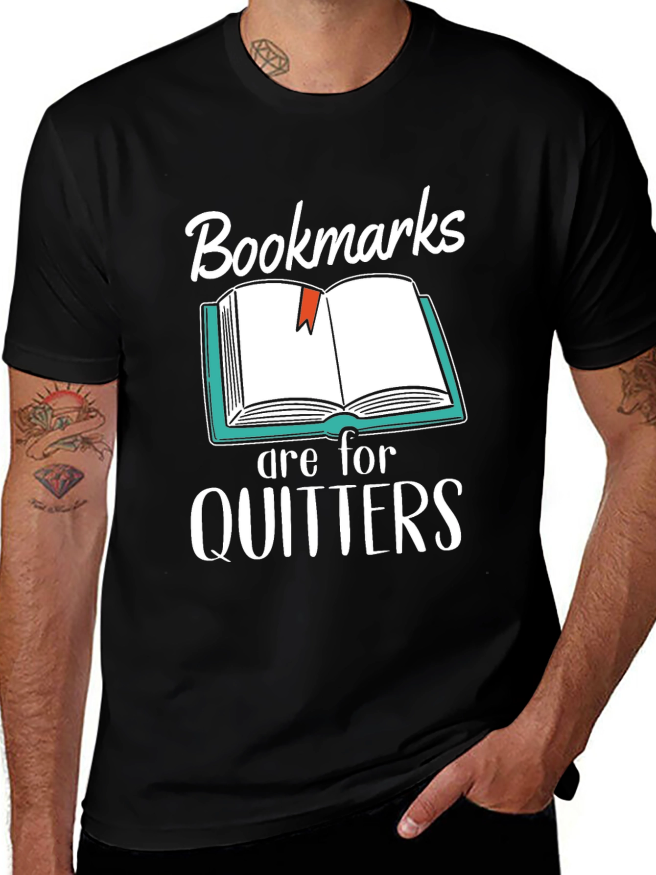 Variant 22 of Bookmarks Are For Quitters T-Shirt - Funny Book Lover Tee