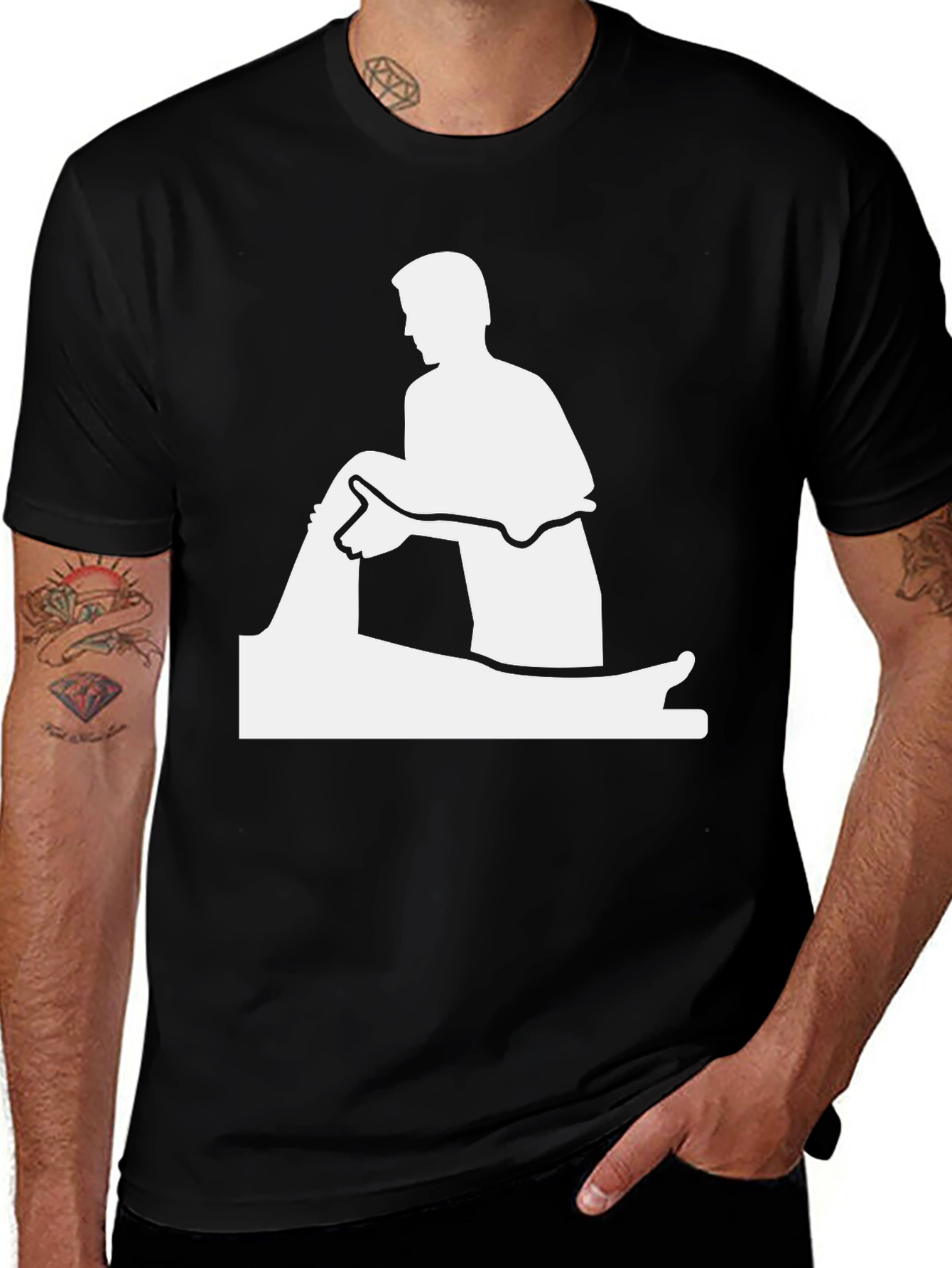 Variant 4 of Chiropractor Adjustment T-Shirt - Black Cotton Tee