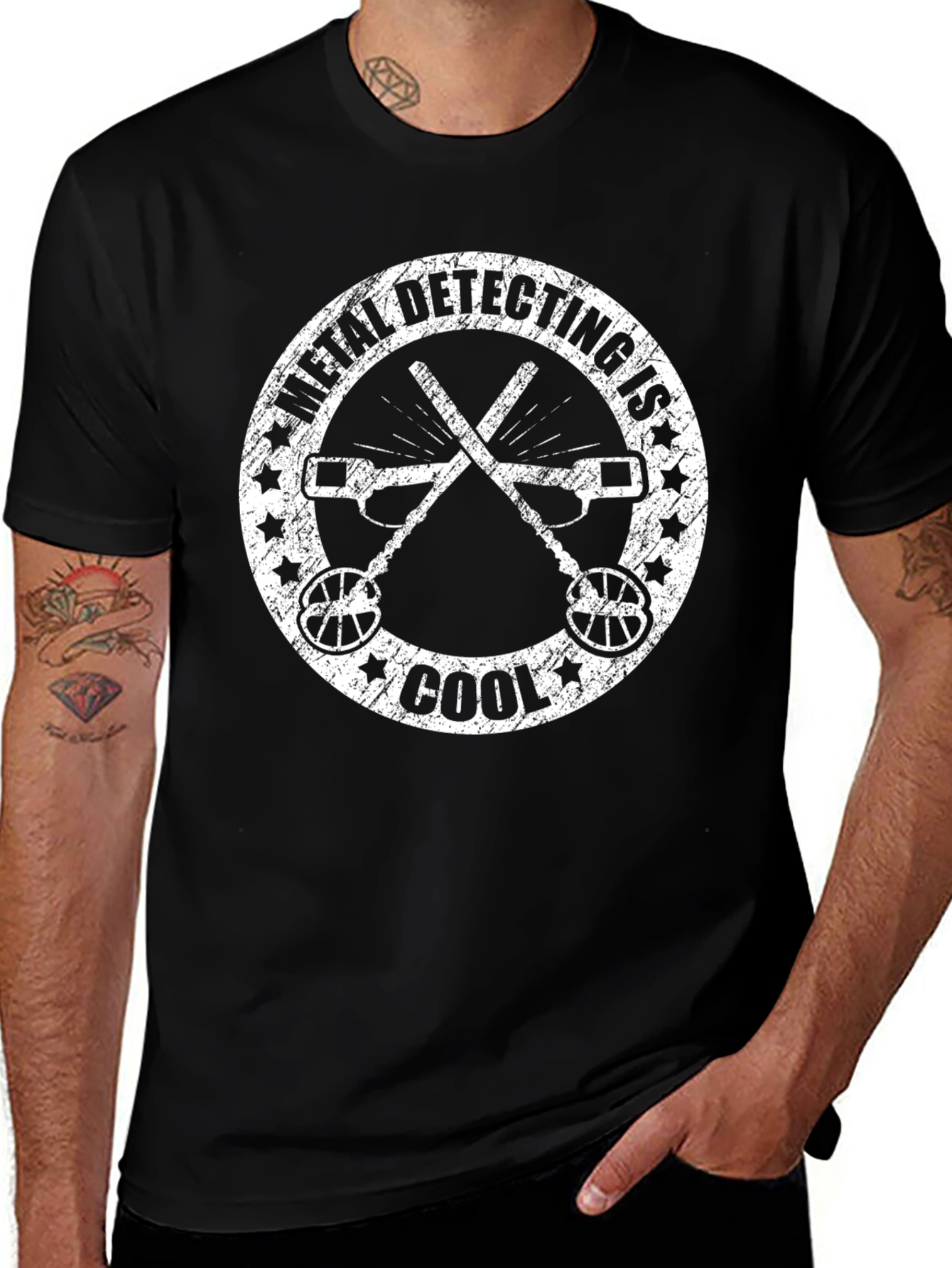 Metal Detecting is Cool Black T-Shirt