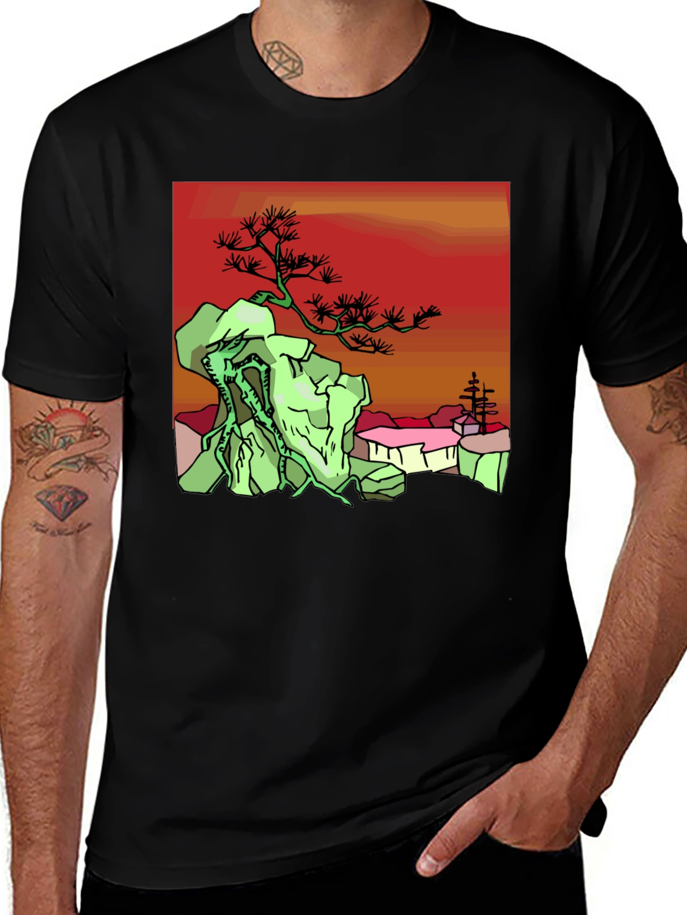 Variant 2 of Zen Garden T-Shirt - Meditative Graphic Tee