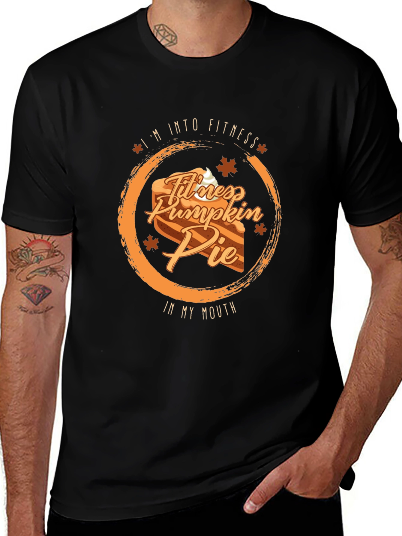 Variant 25 of Fitness Pumpkin Pie T-Shirt - Funny Thanksgiving Tee