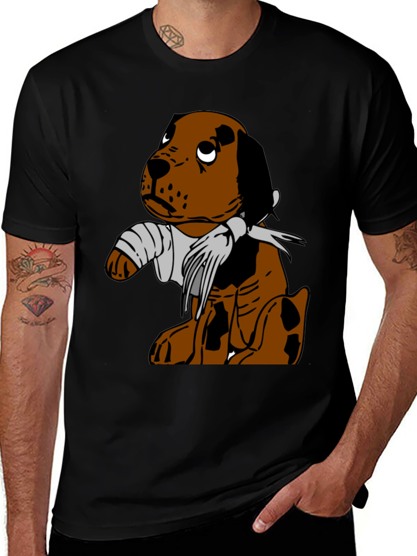 Variant 10 of Sad Puppy T-Shirt - Injured Dog Graphic Tee