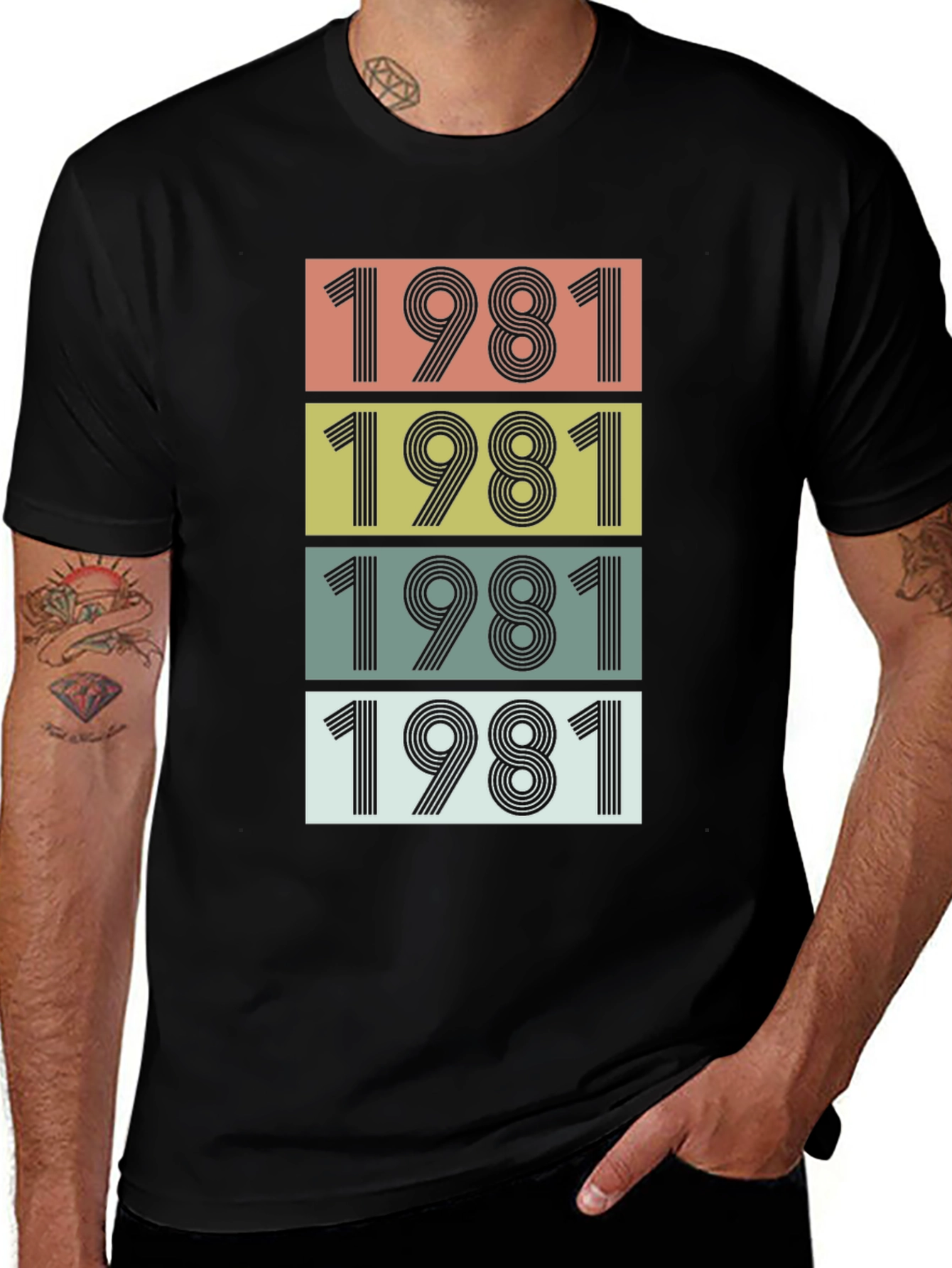 Retro 1981 Graphic T-Shirt - Vintage Birthday Tee