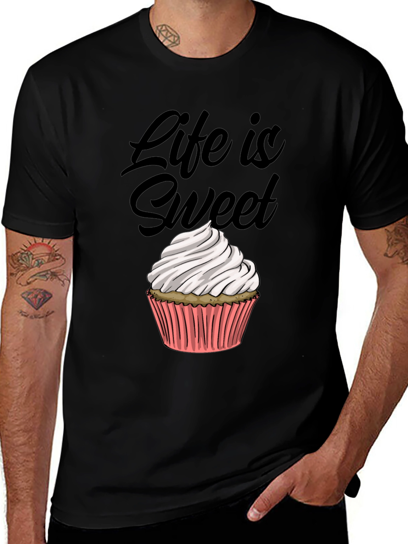 Variant 5 of Life is Sweet Cupcake Graphic Tee