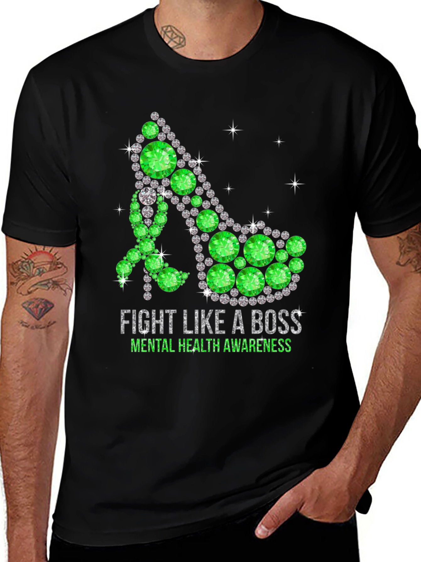 Variant 16 of Mental Health Awareness T-Shirt Fight Like A Boss