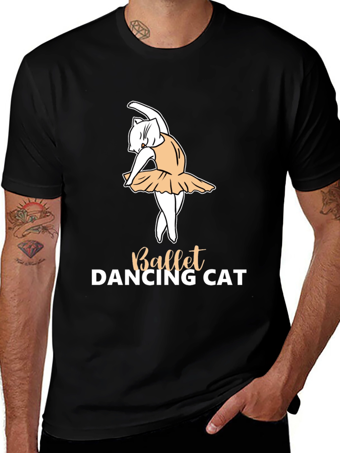 Variant 22 of Ballet Dancing Cat Graphic T-Shirt