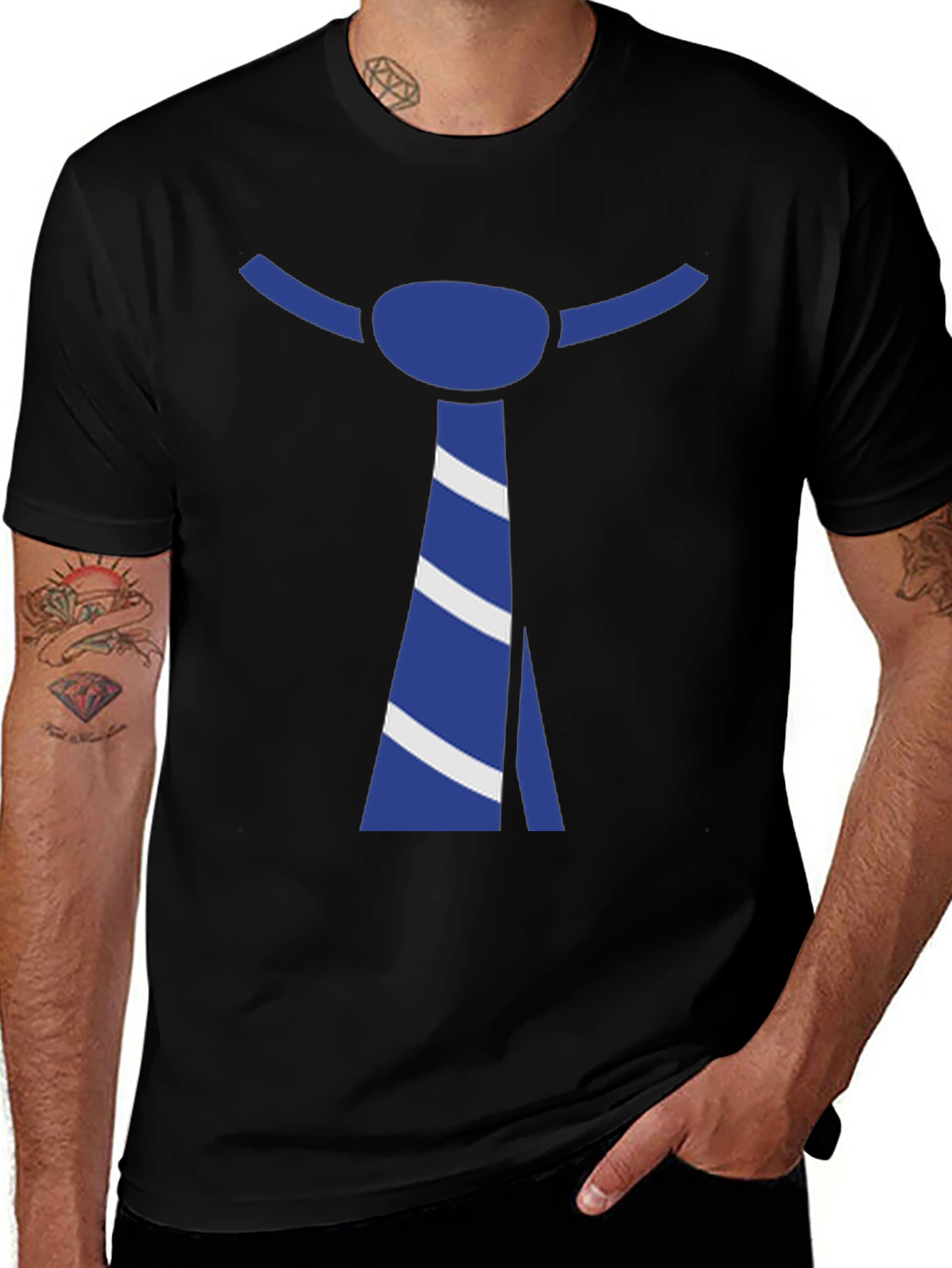 Tie Graphic Black T-Shirt