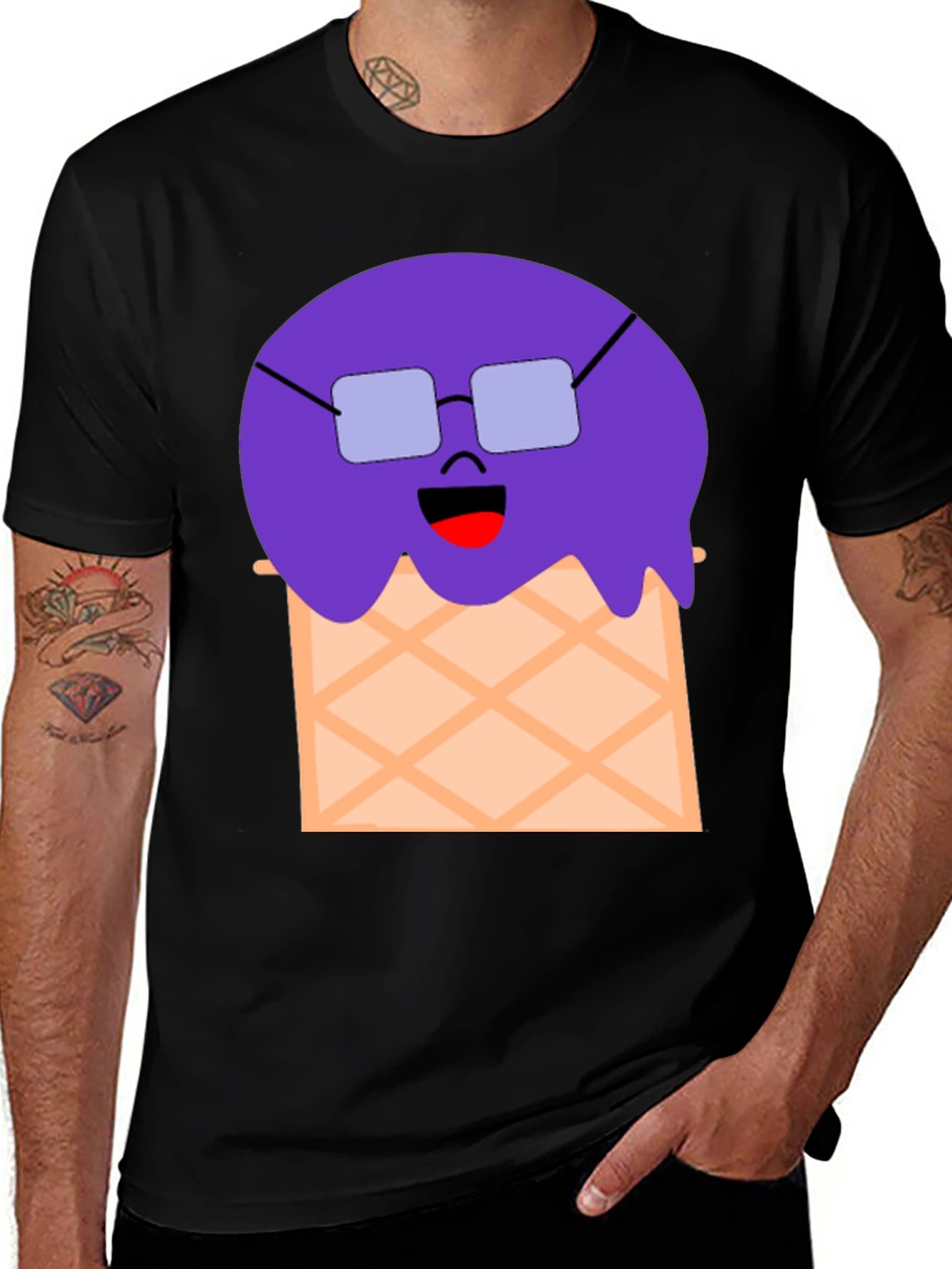 Variant 23 of Funny Ice Cream Cone Graphic T-Shirt
