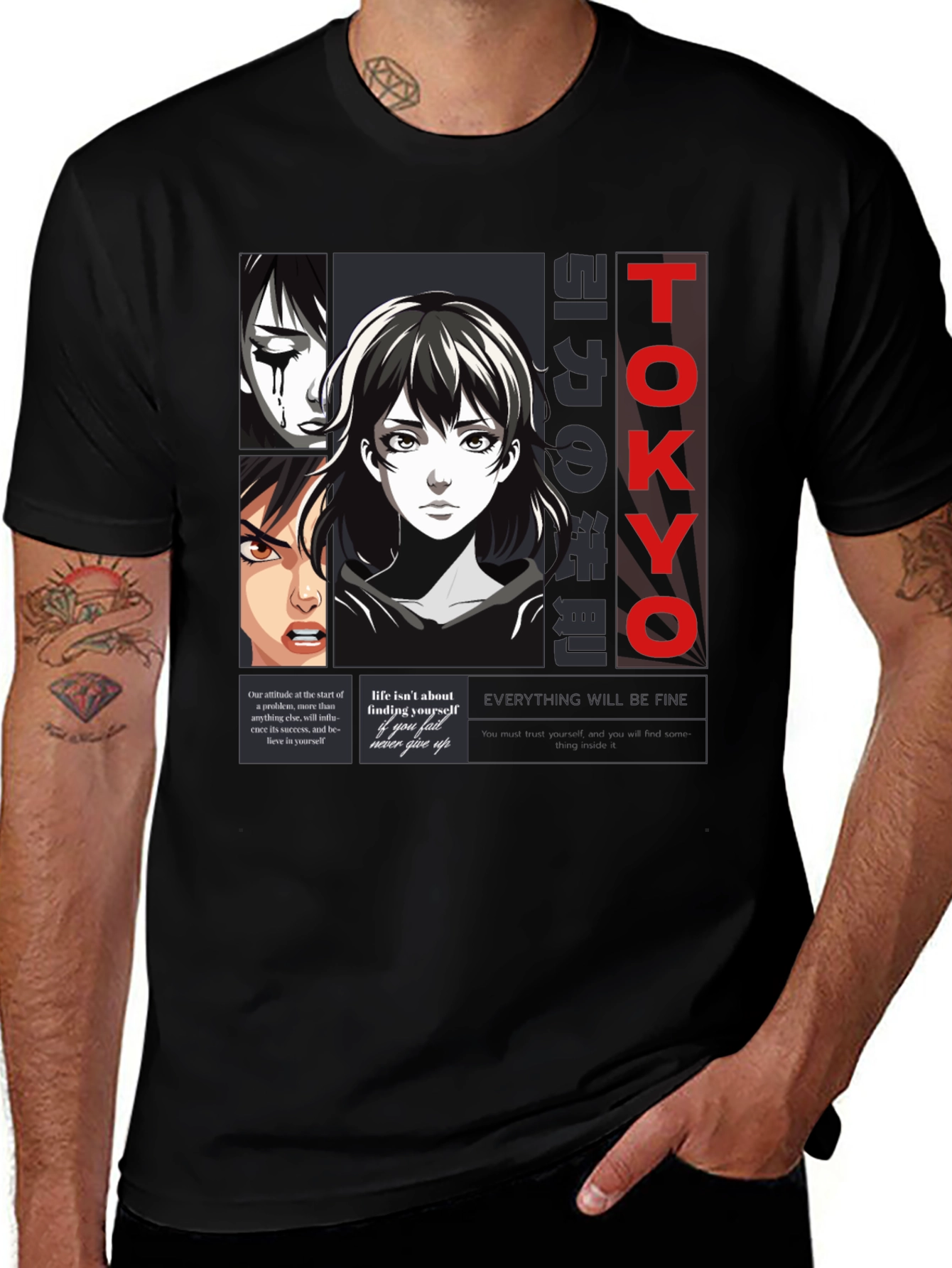 Variant 24 of Anime Graphic Print T-Shirt - Tokyo Style