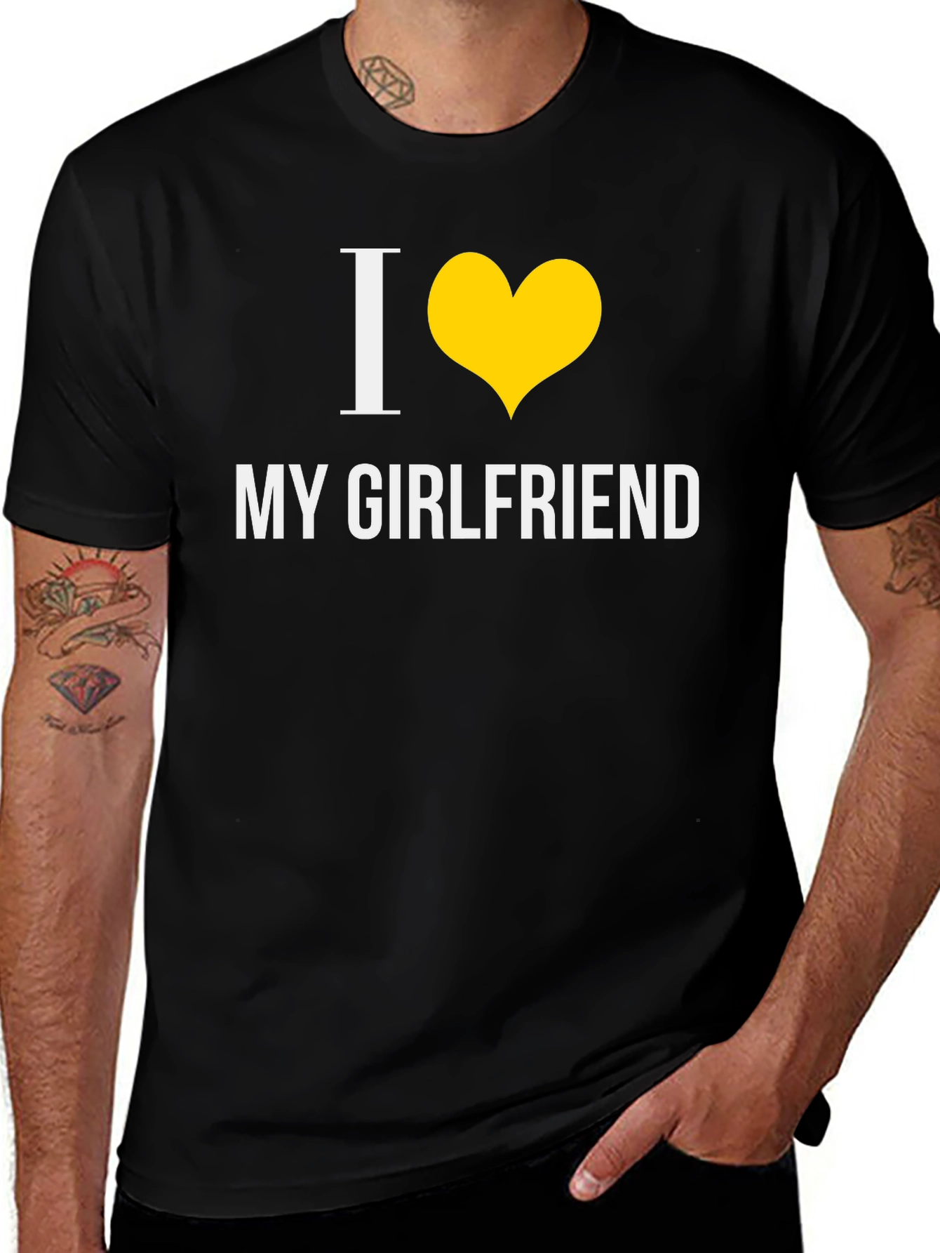 Variant 20 of I Heart My Girlfriend T-Shirt - Black