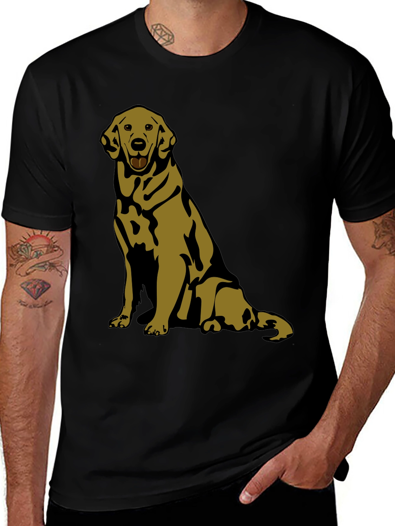 Black Dog Graphic Tee - Labrador Retriever Design main image