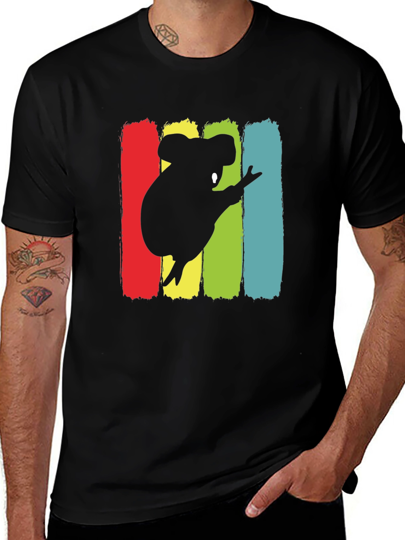 Variant 24 of Koala Silhouette Graphic Tee - Unisex Black T-Shirt