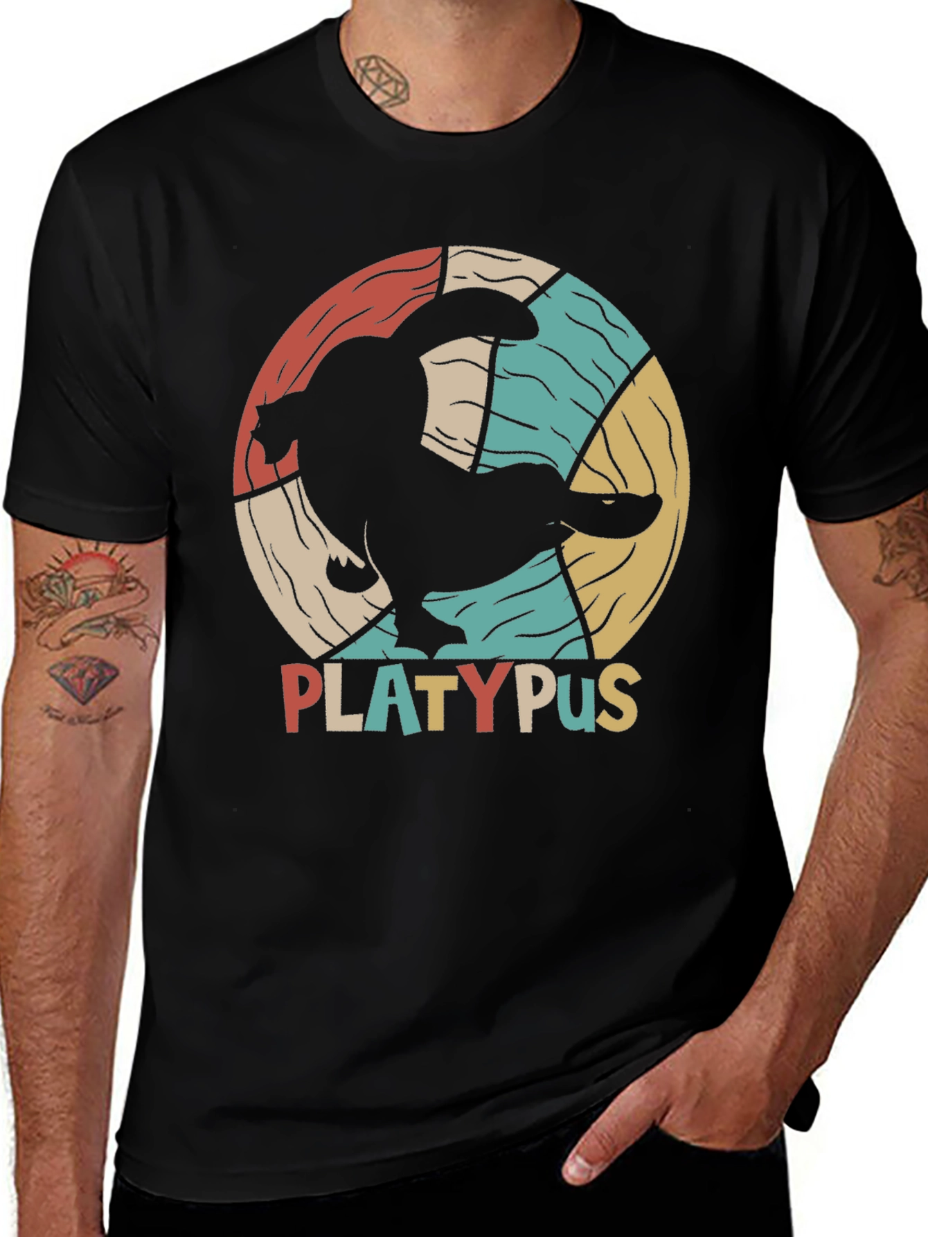 Variant 26 of Retro Platypus T-Shirt - Cute Animal Tee