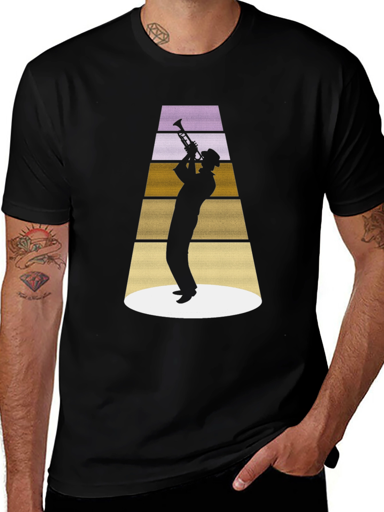 Variant 19 of Jazz Trumpet Player Graphic T-Shirt