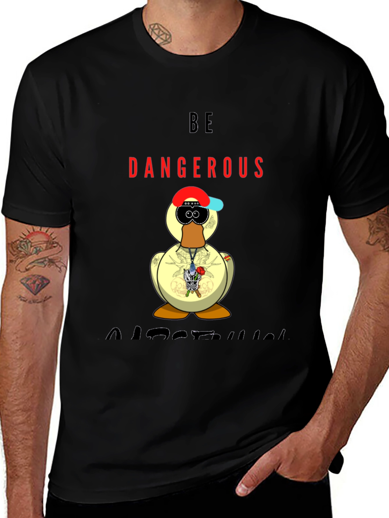 Variant 27 of Be Dangerous Duck Graphic Tee