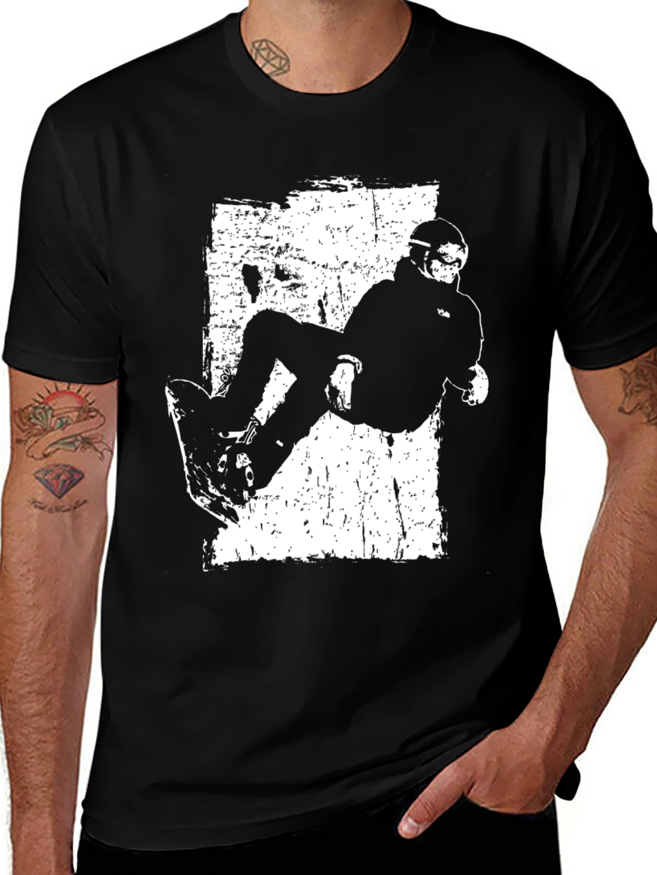 Variant 3 of Black Skater Graphic T-Shirt