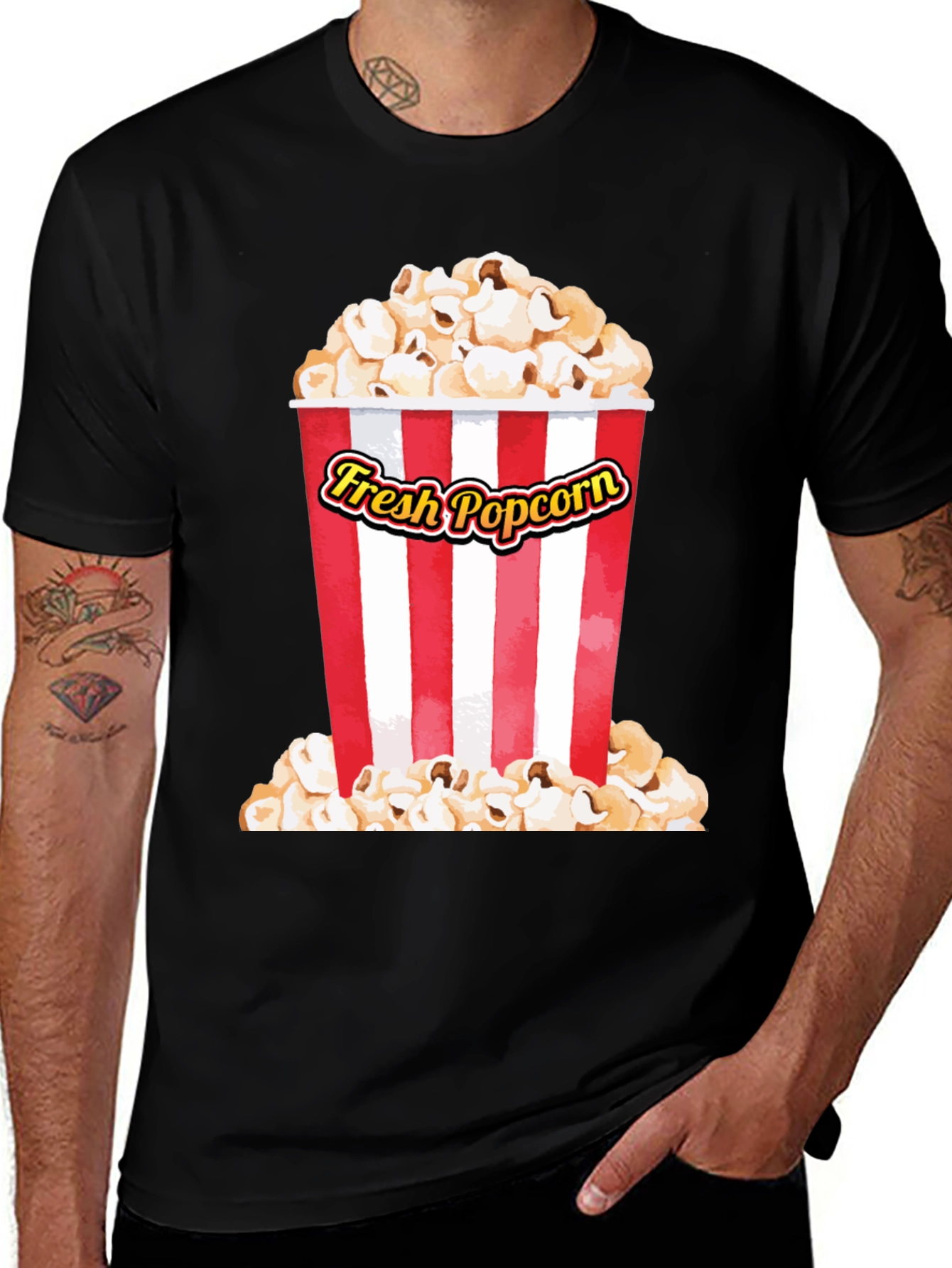 Variant 19 of Fresh Popcorn Graphic Tee - Movie Night Shirt