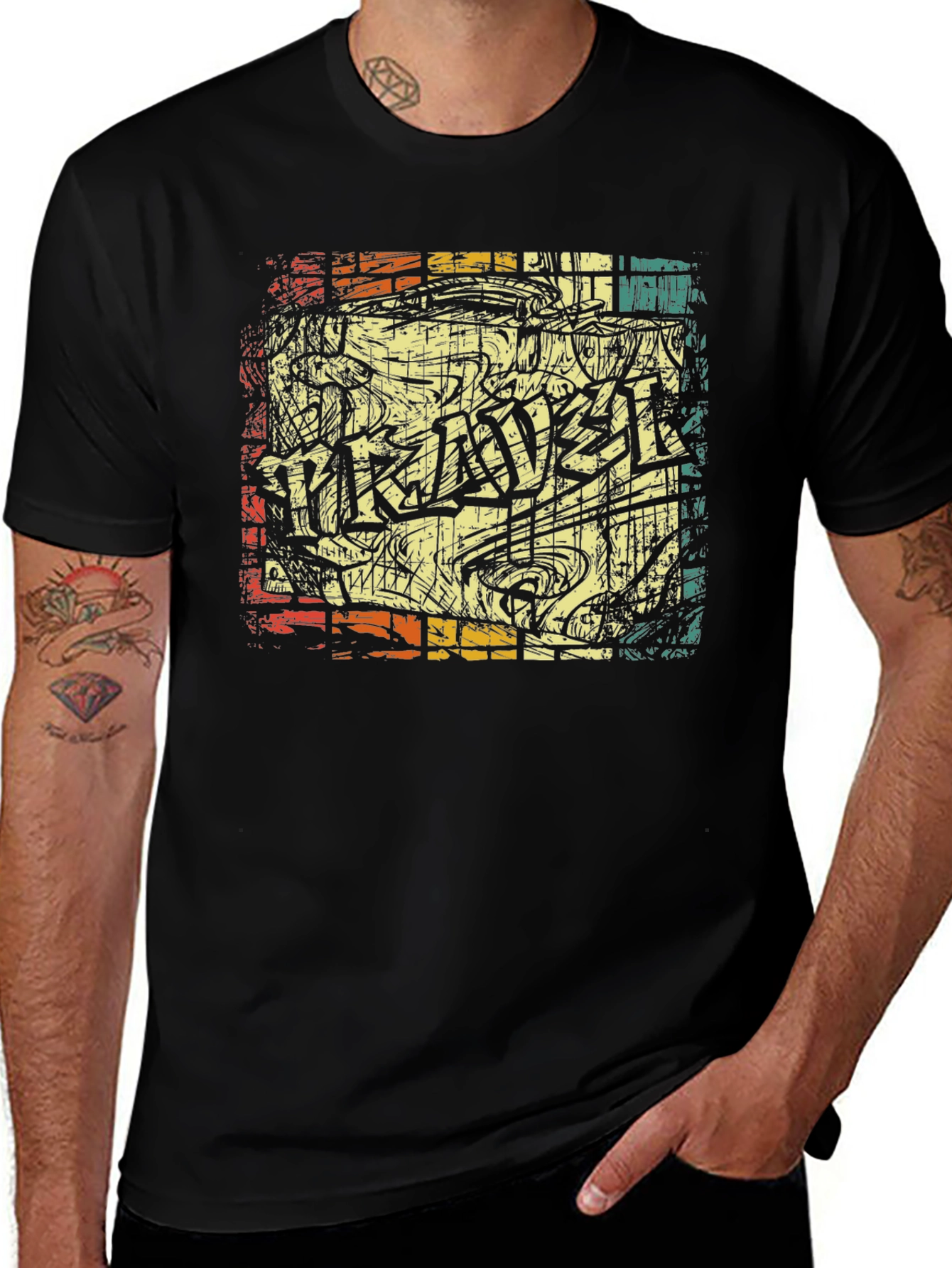 Variant 14 of Retro Graffiti Style Graphic T-Shirt