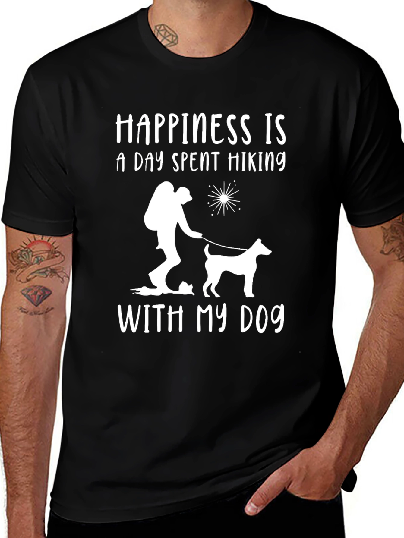 Variant 5 of Happiness is Hiking with My Dog T-Shirt
