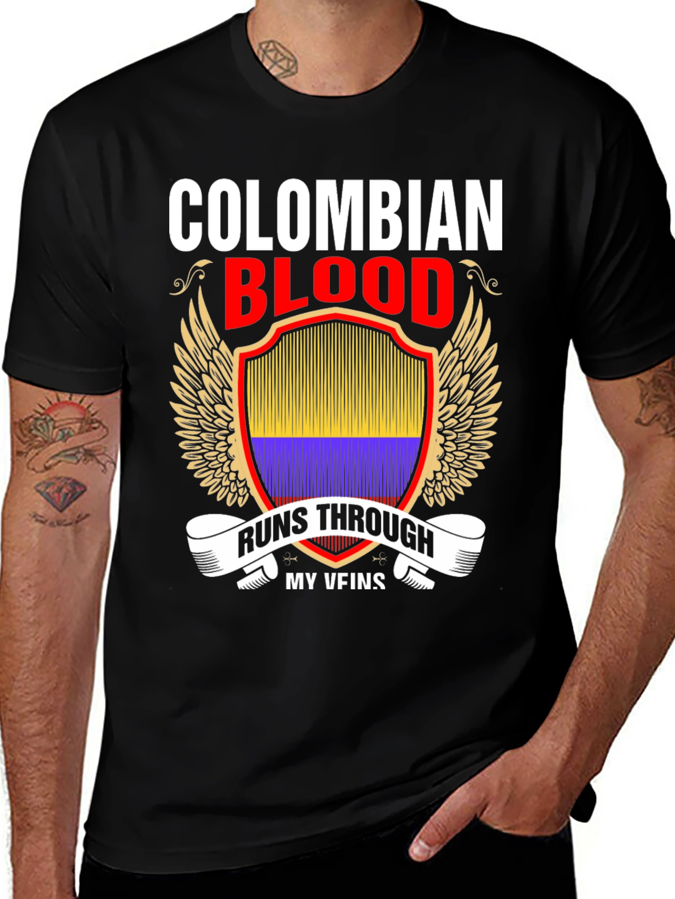 Colombian Blood Runs Through My Veins T-Shirt