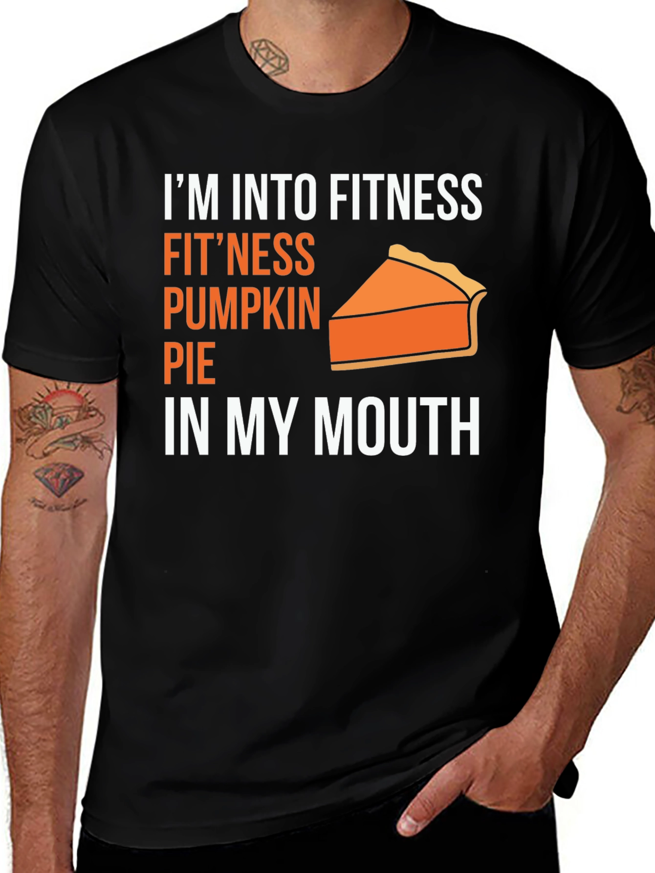 Funny Fitness Pumpkin Pie Graphic Tee