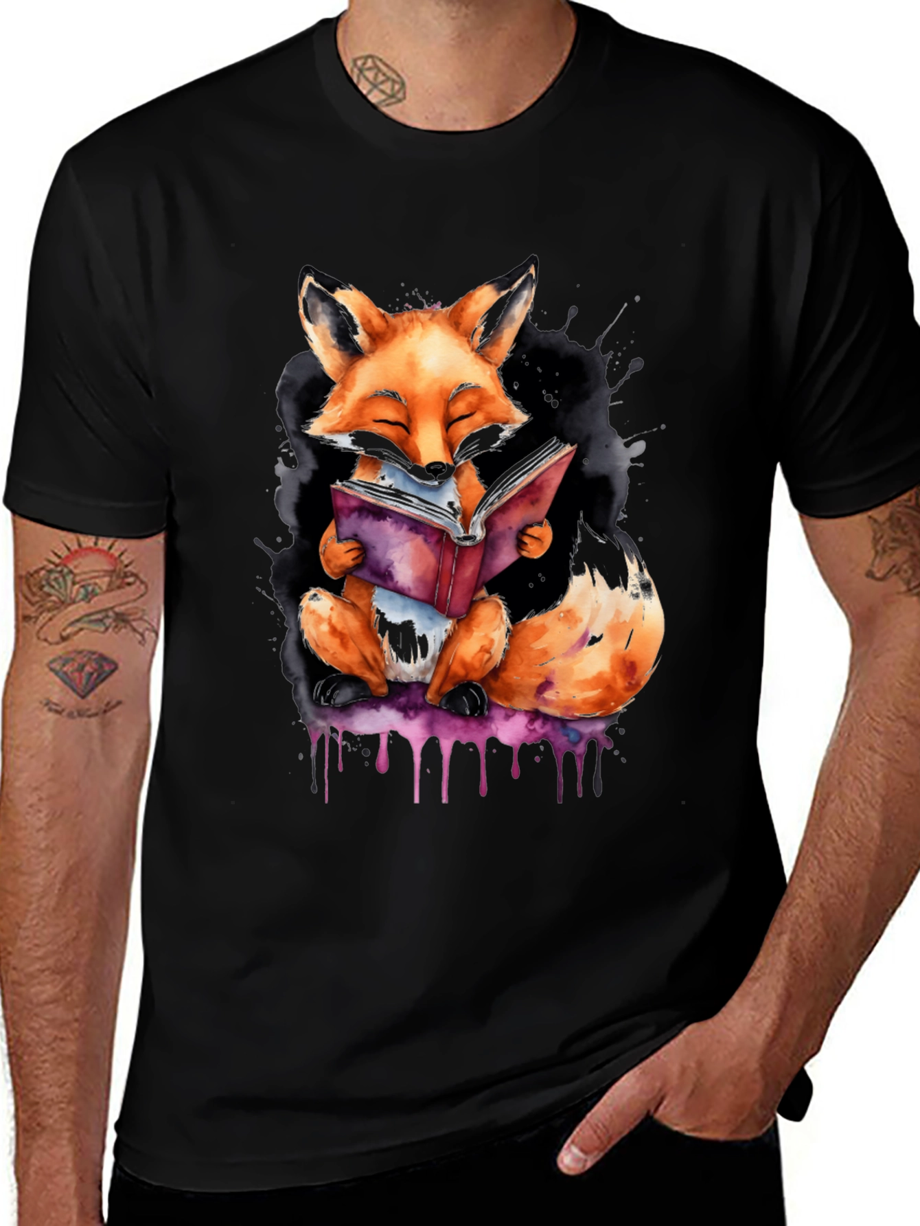 Variant 28 of Reading Fox Graphic Tee - Stylish Unisex T-Shirt