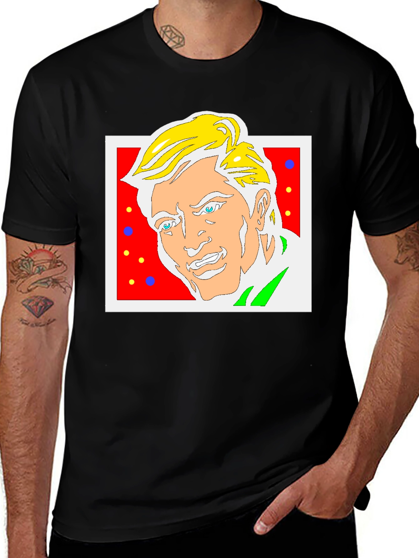 Variant 22 of Funky Cartoon Portrait Graphic Tee