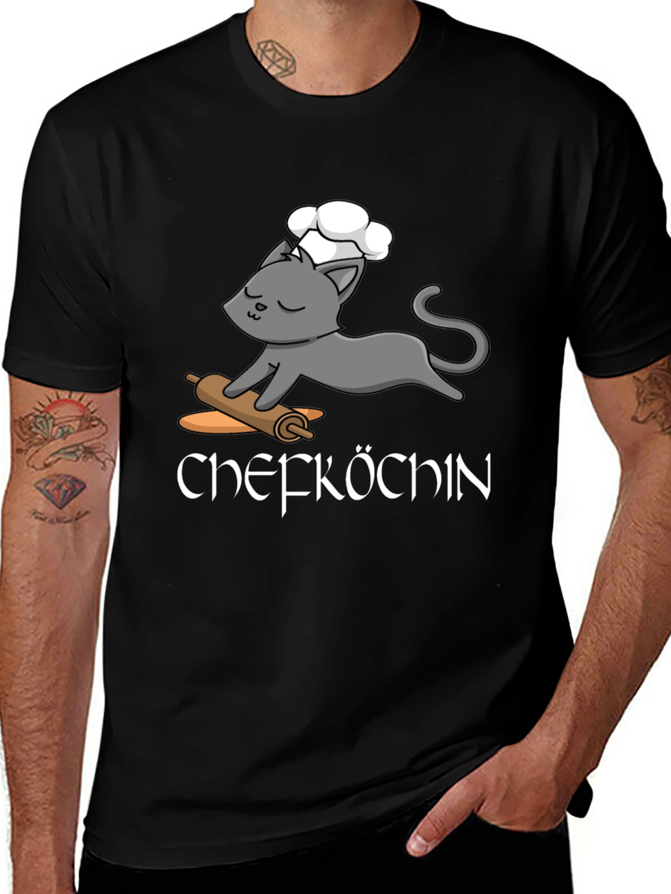 Variant 24 of Chefkoch T-Shirt - Cute Cat Baker Design