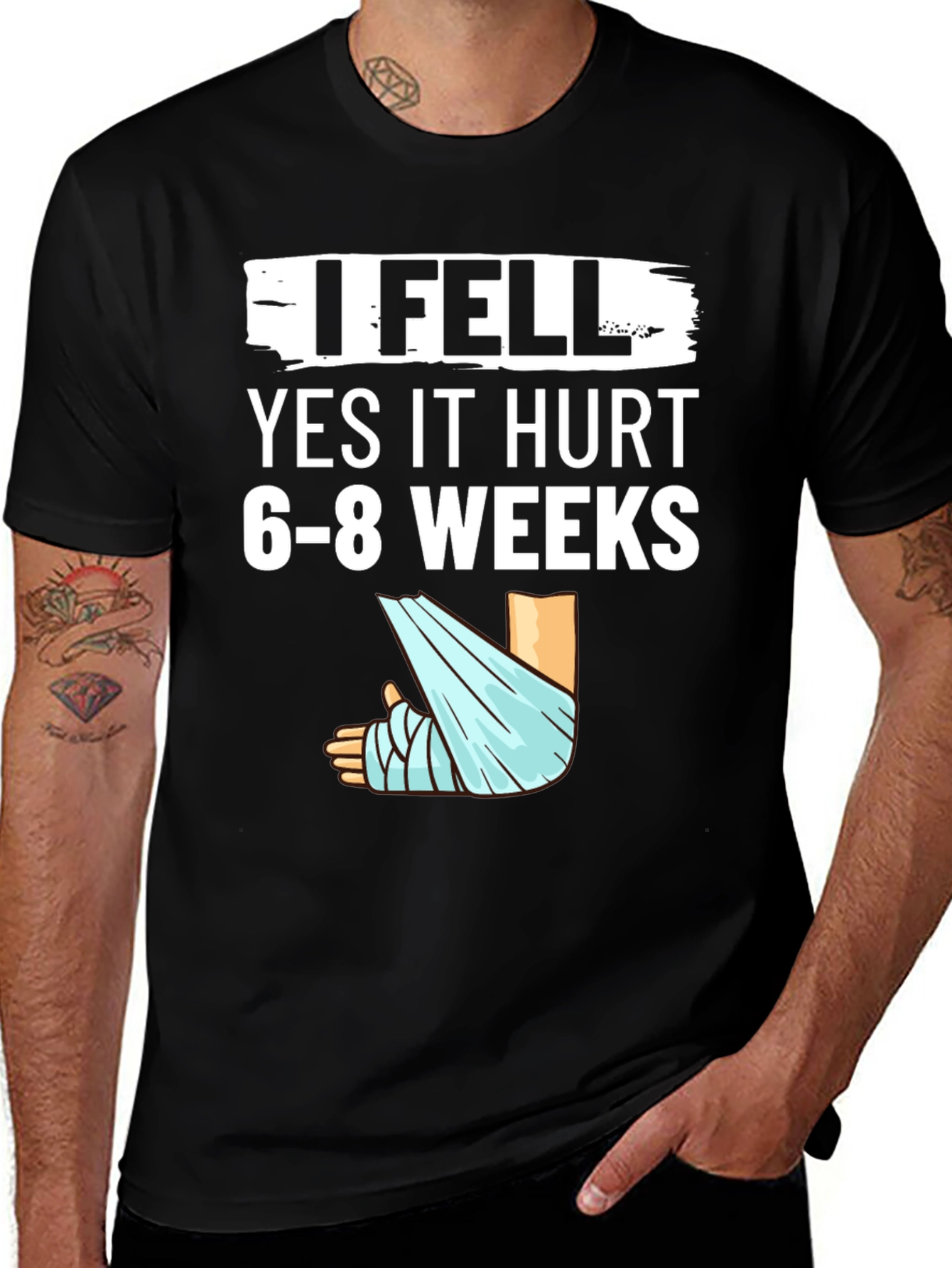 Variant 12 of I Fell Funny Broken Ankle T-Shirt