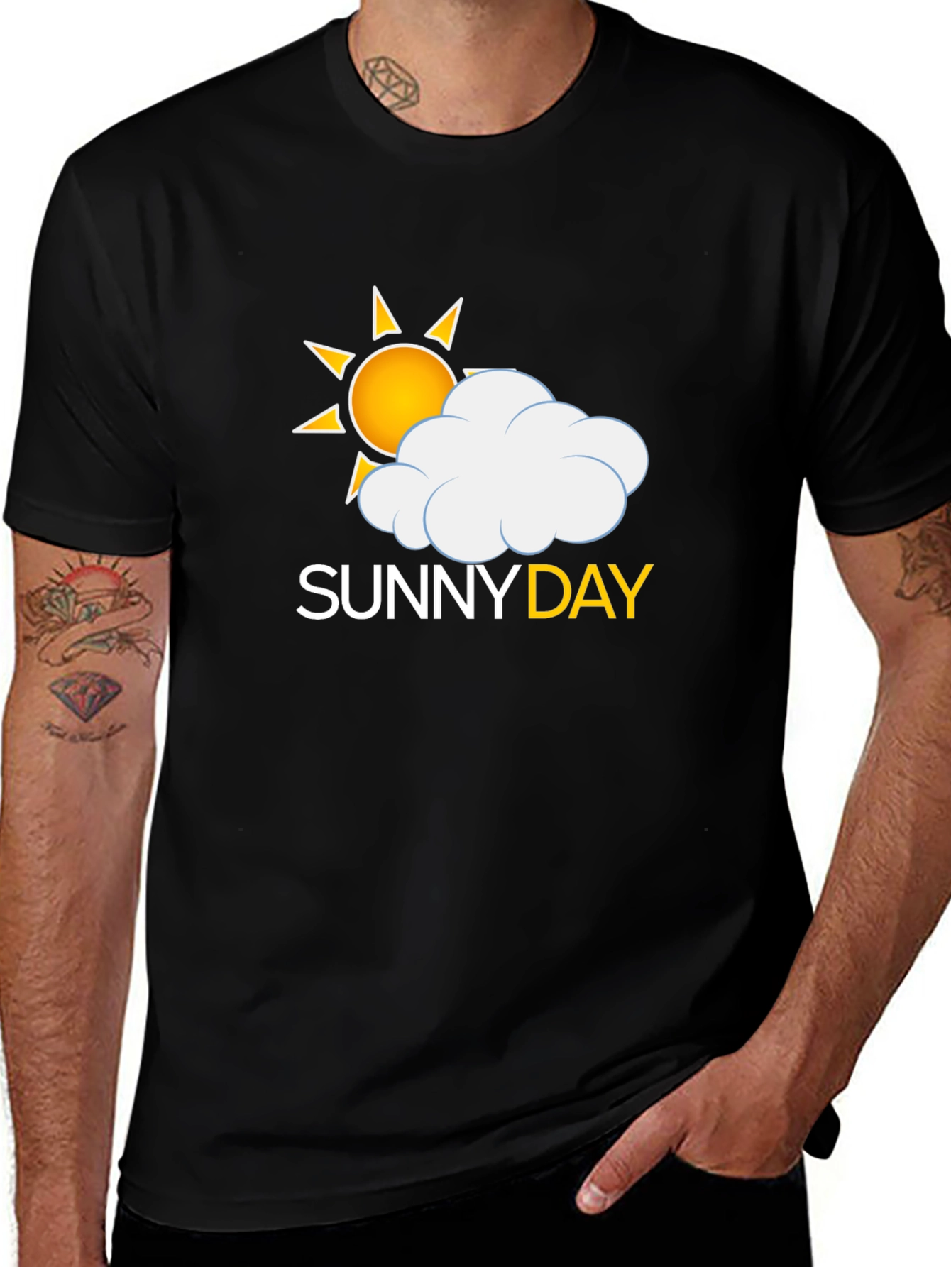 Variant 19 of Sunny Day Graphic Tee - Black Casual Comfort