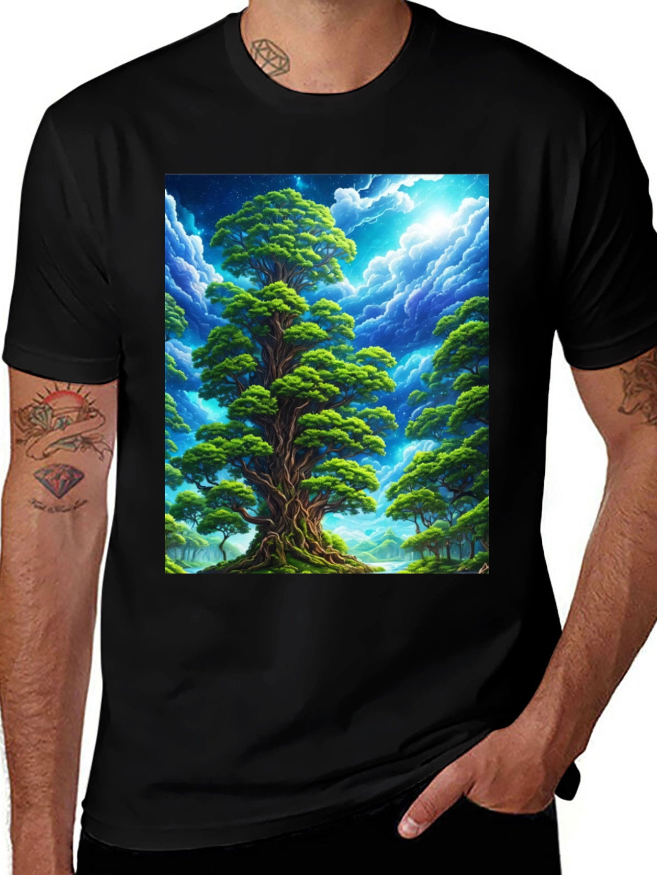 Variant 10 of Enchanted Forest Tree Graphic Tee - Nature Lover's T-Shirt