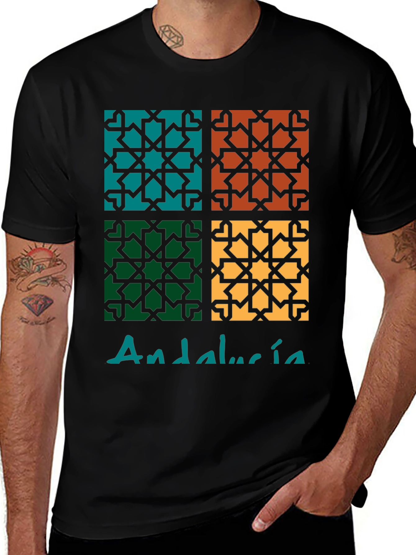 Variant 25 of Andalucía Geometric Pattern T-Shirt
