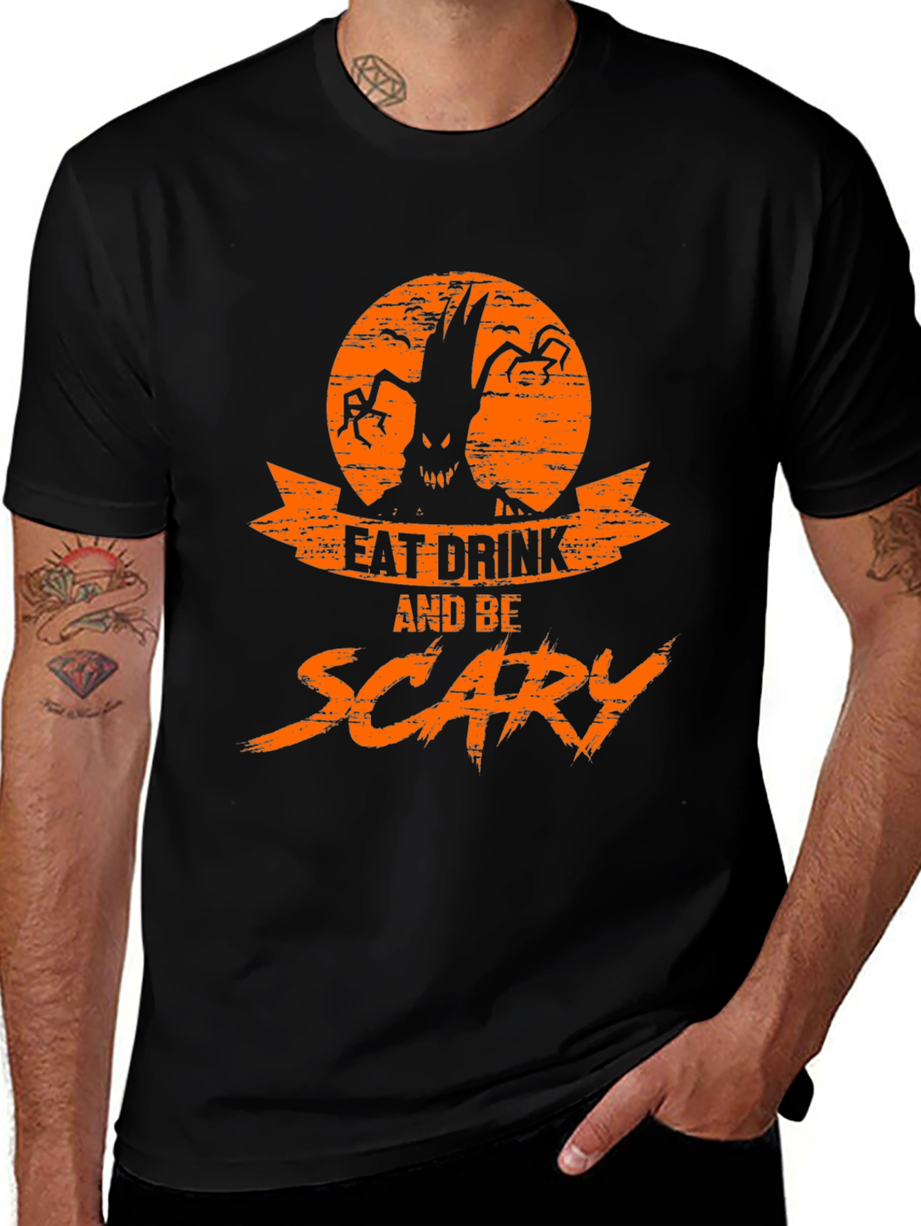 Variant 9 of Eat Drink and Be Scary Halloween Graphic T-Shirt