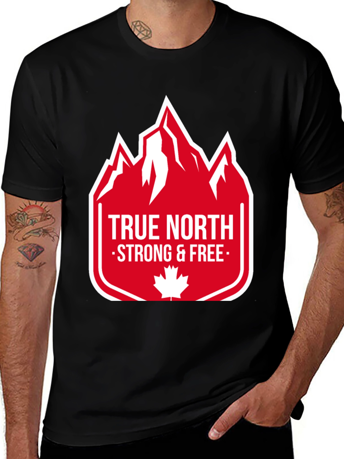 Variant 26 of True North Strong & Free Graphic Tee
