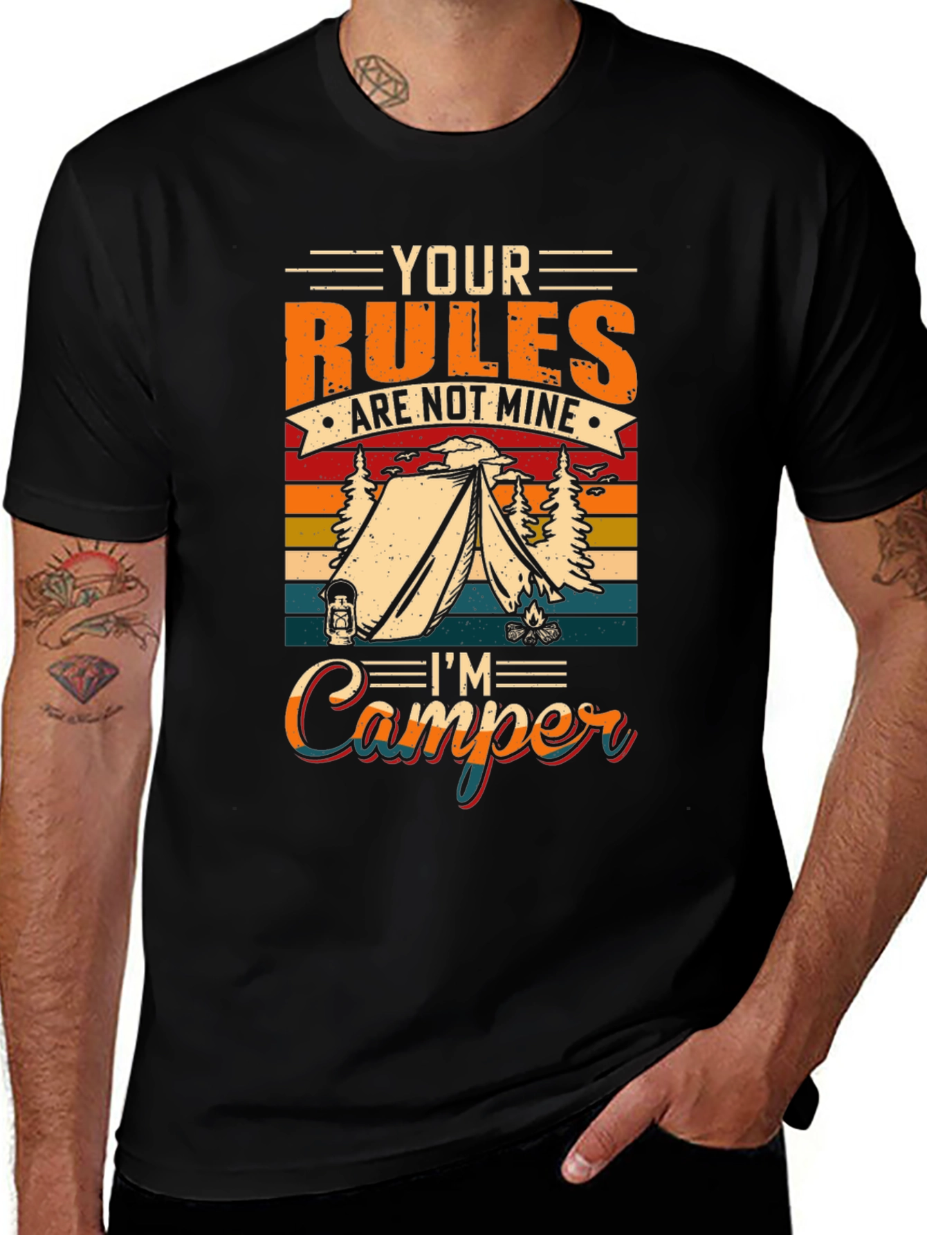 Variant 7 of Your Rules Are Not Mine I'm a Camper T-Shirt