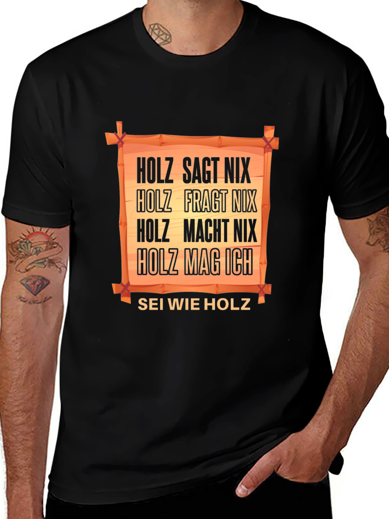 Variant 14 of Holz T-Shirt - German Humor Tee