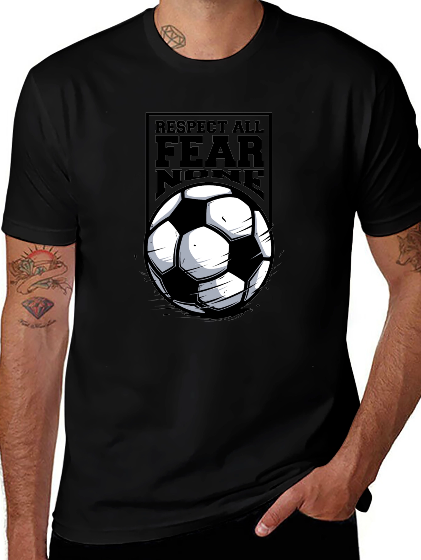 Variant 25 of Respect All Fear None Soccer T-Shirt