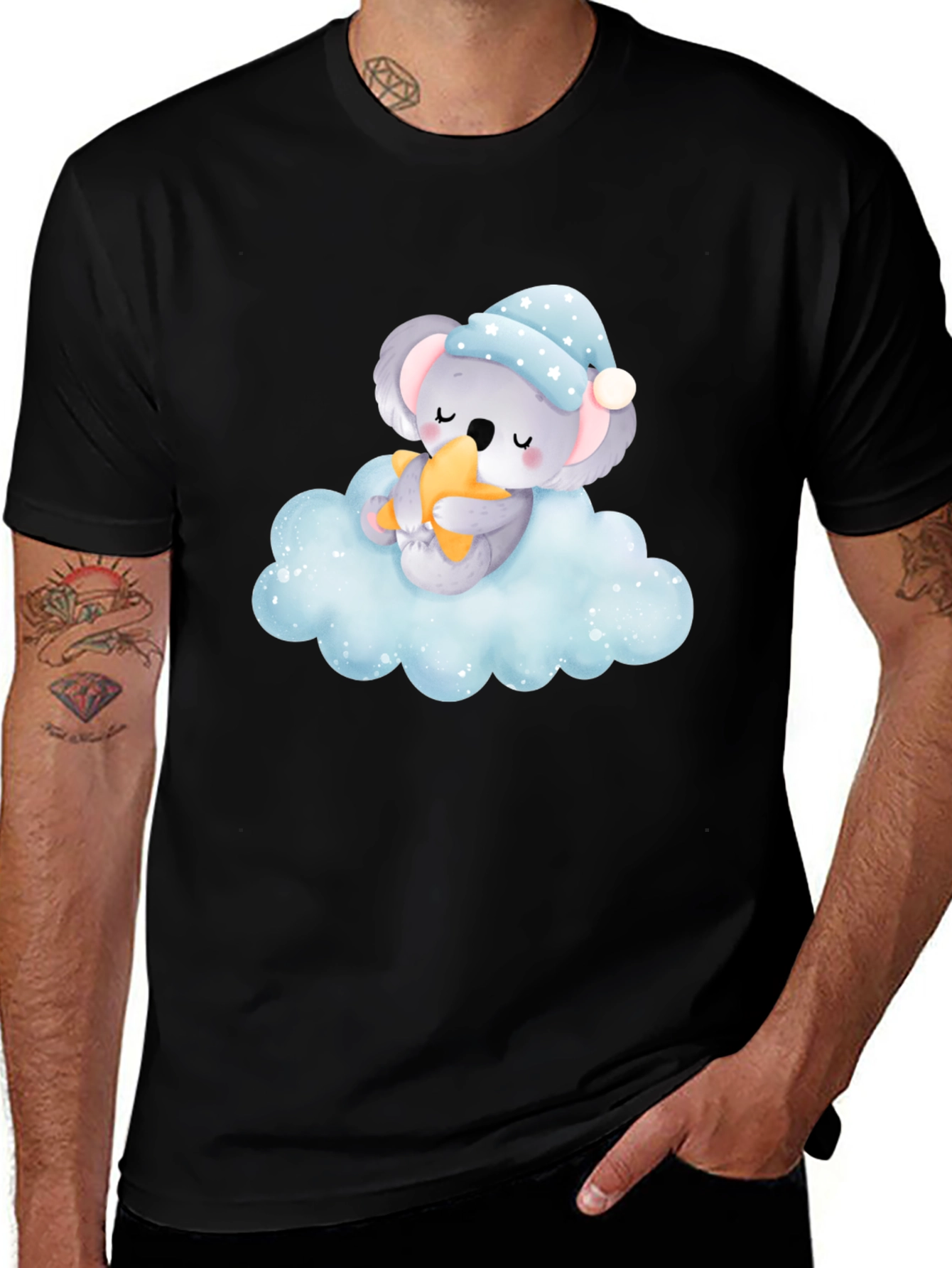 Variant 30 of Cute Koala on Cloud Graphic Tee - Cozy & Adorable