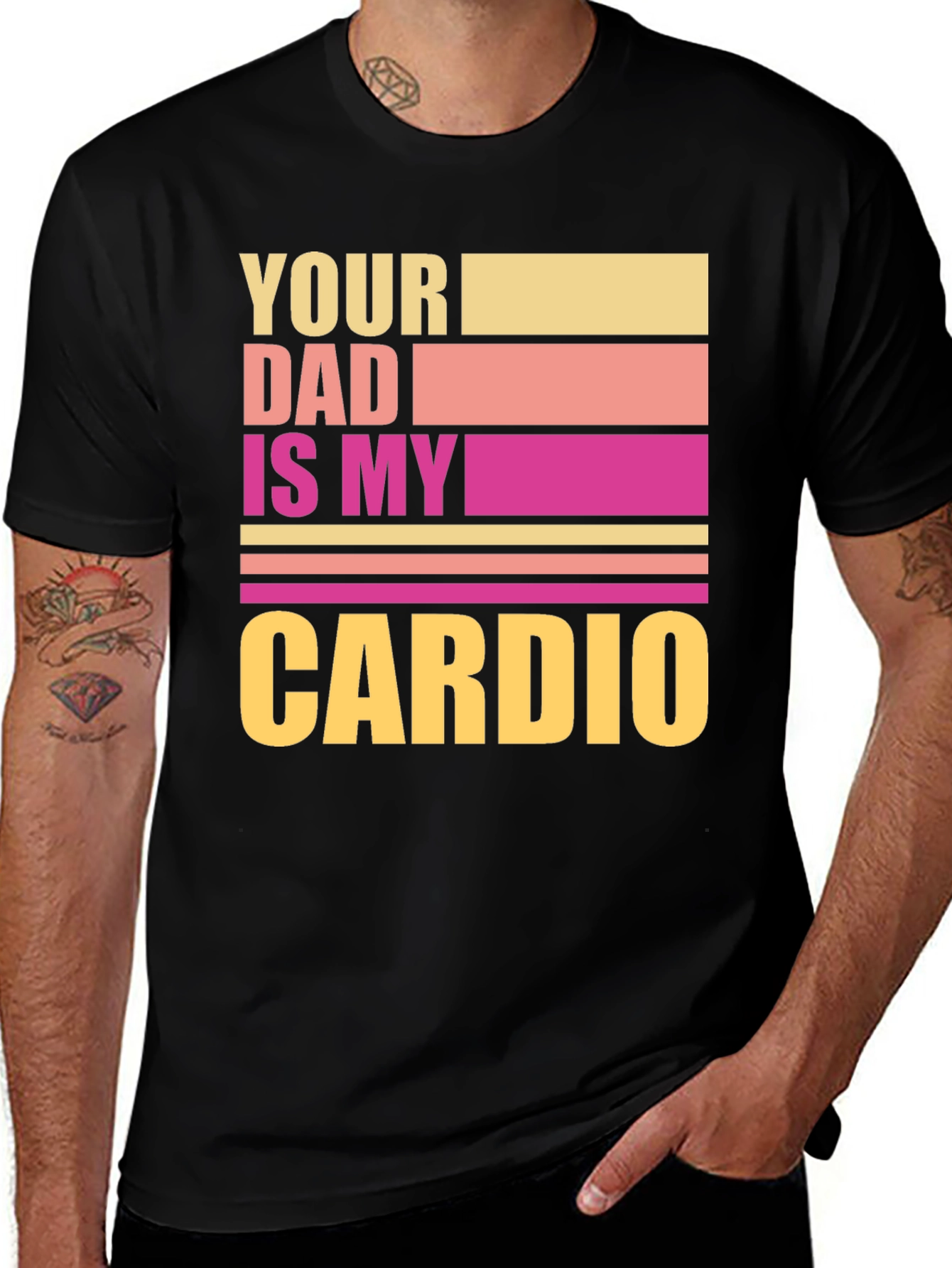 Variant 8 of Your Dad Is My Cardio T-Shirt - Funny Workout Tee